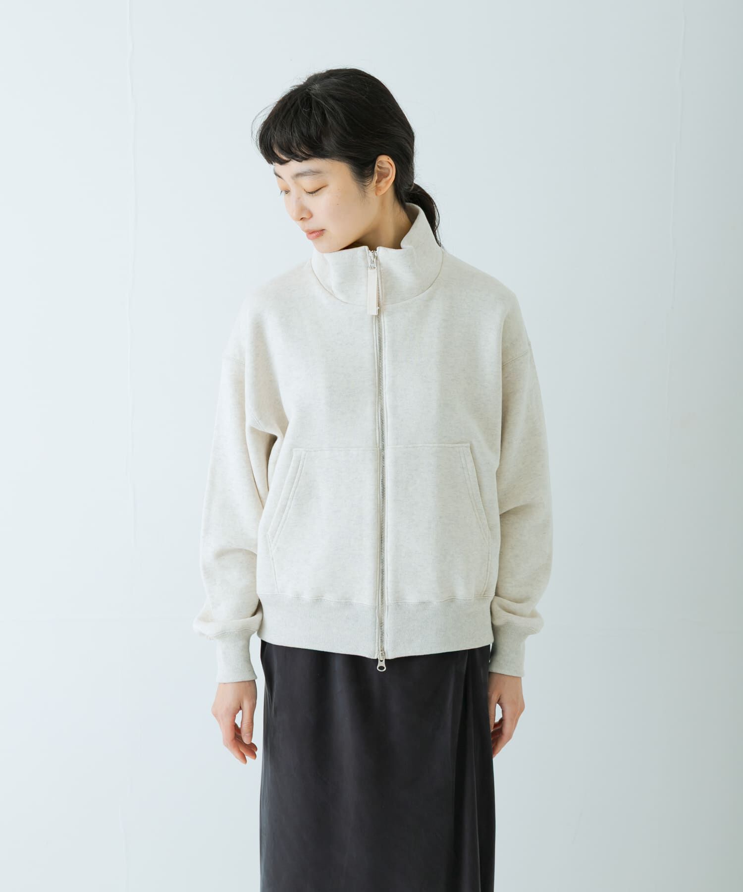 かぐれ「コットンスウェットスタンドジップ」|スウェット・ジャージ|