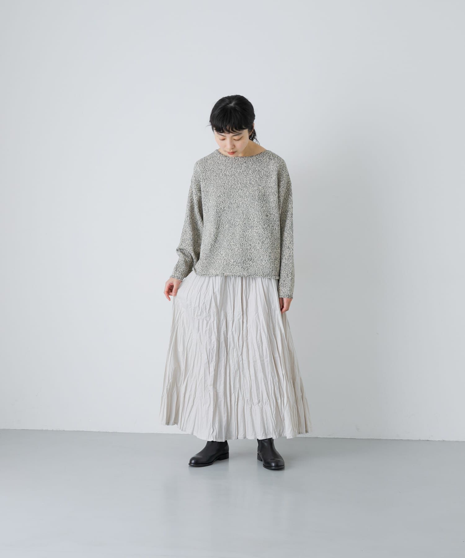 かぐれ「コットンクリンクルスカート」|スカート|