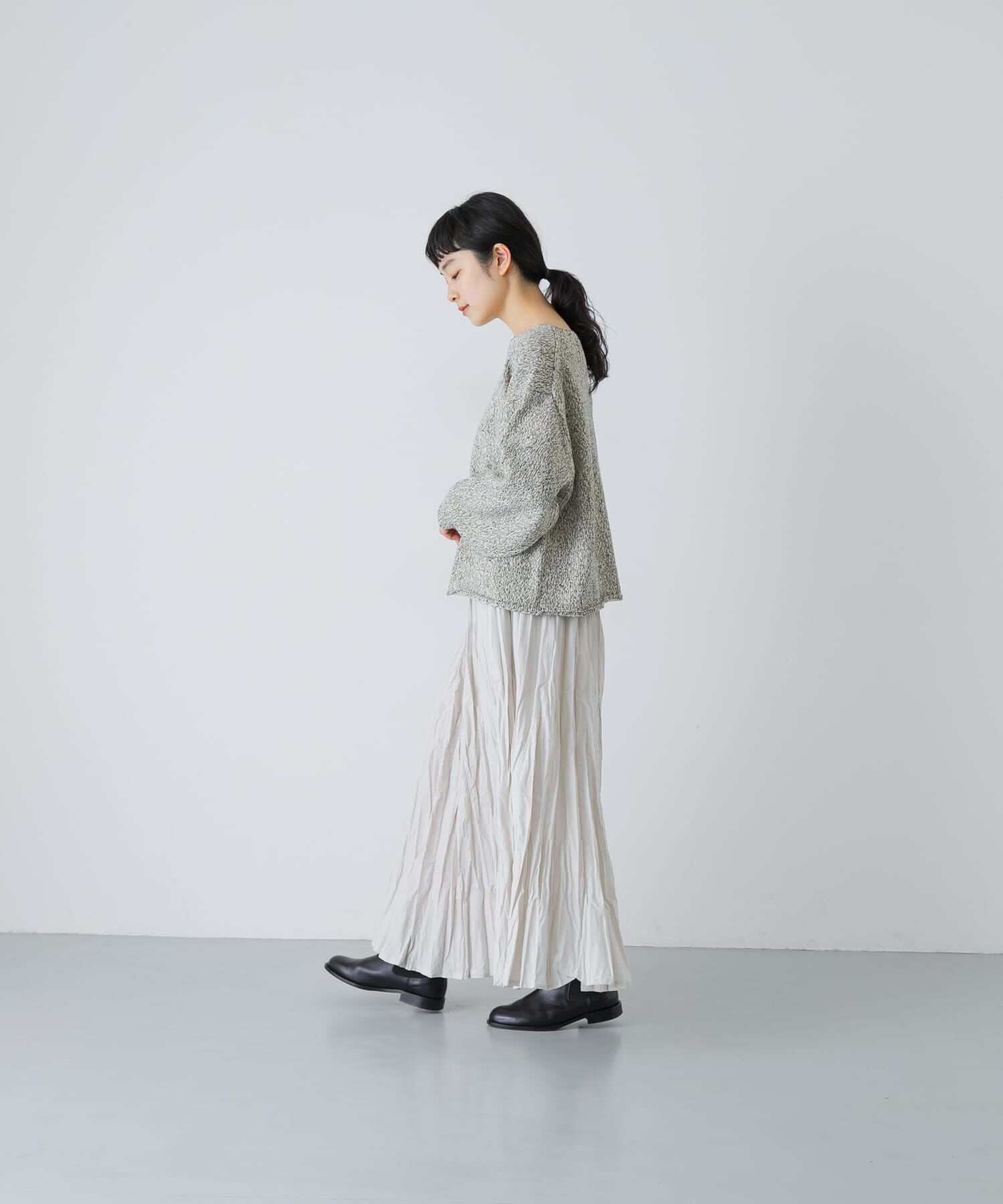 かぐれ「コットンクリンクルスカート」|スカート|