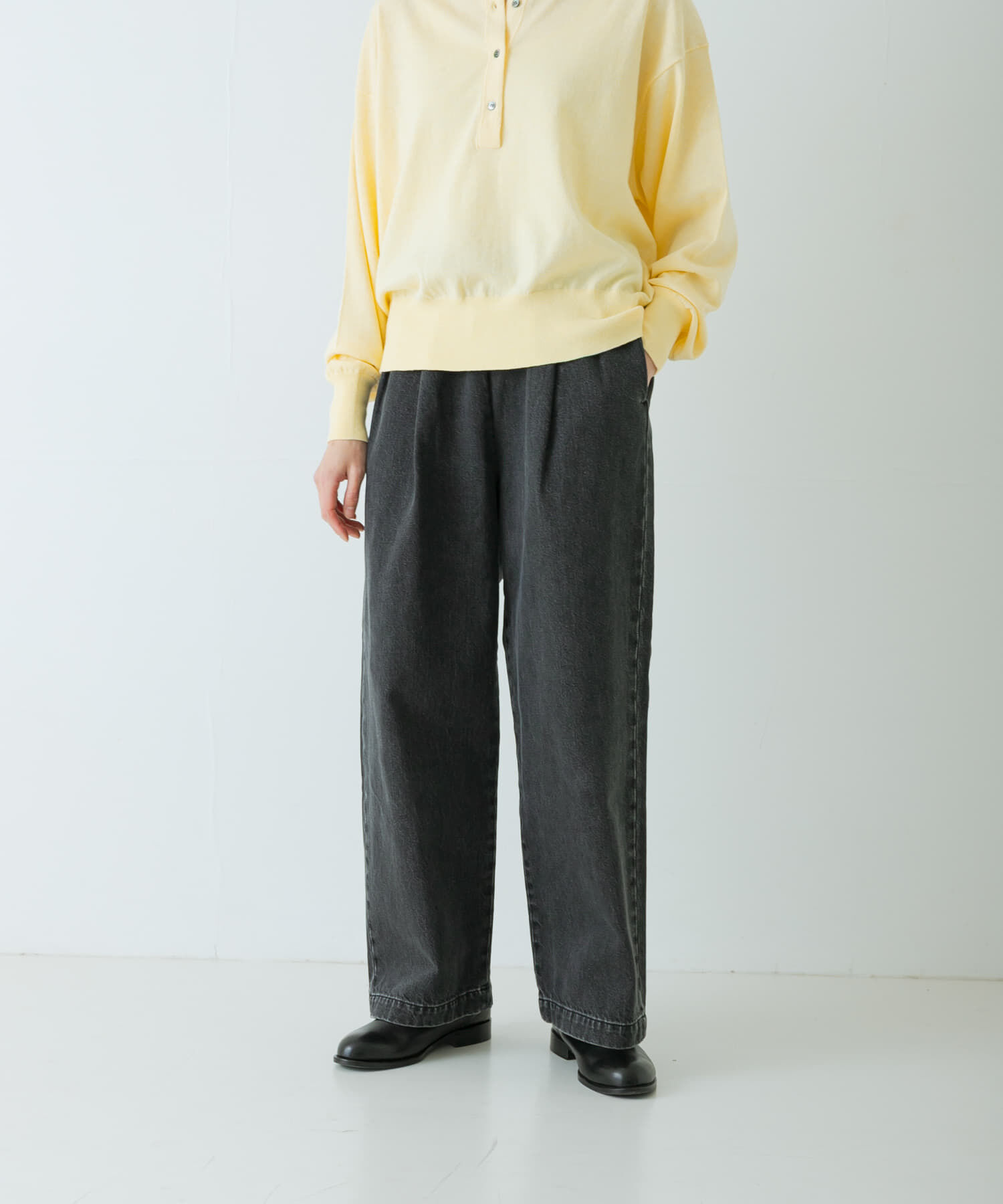 かぐれ「フェードデニムイージーパンツ」|デニム|