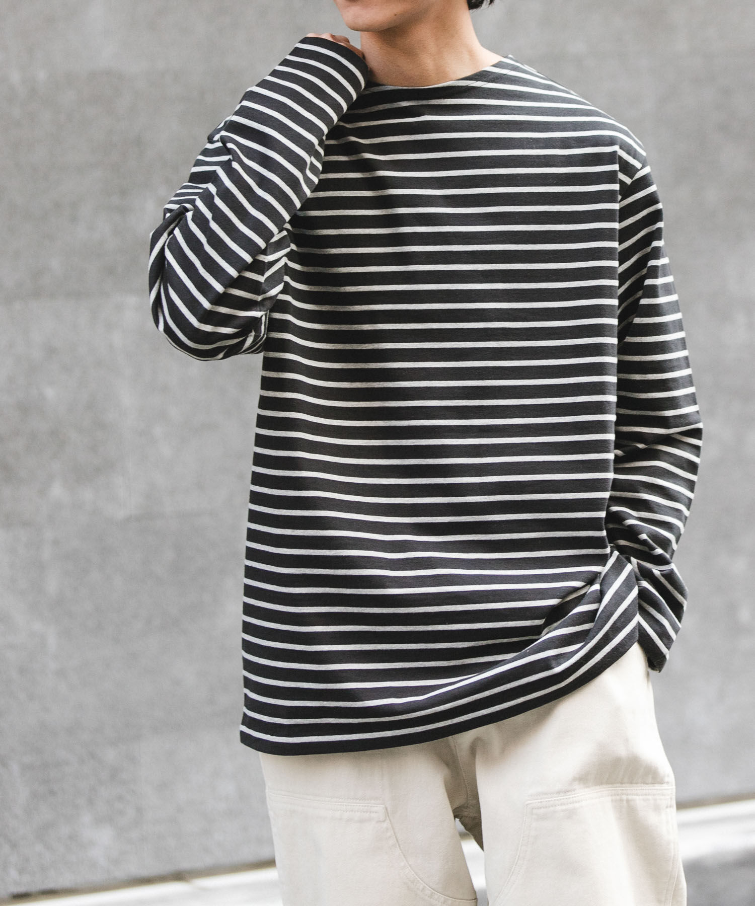 URBAN RESEARCH DOORS「FORK&SPOON　ボートネックボーダー」|Tシャツ・カットソー|