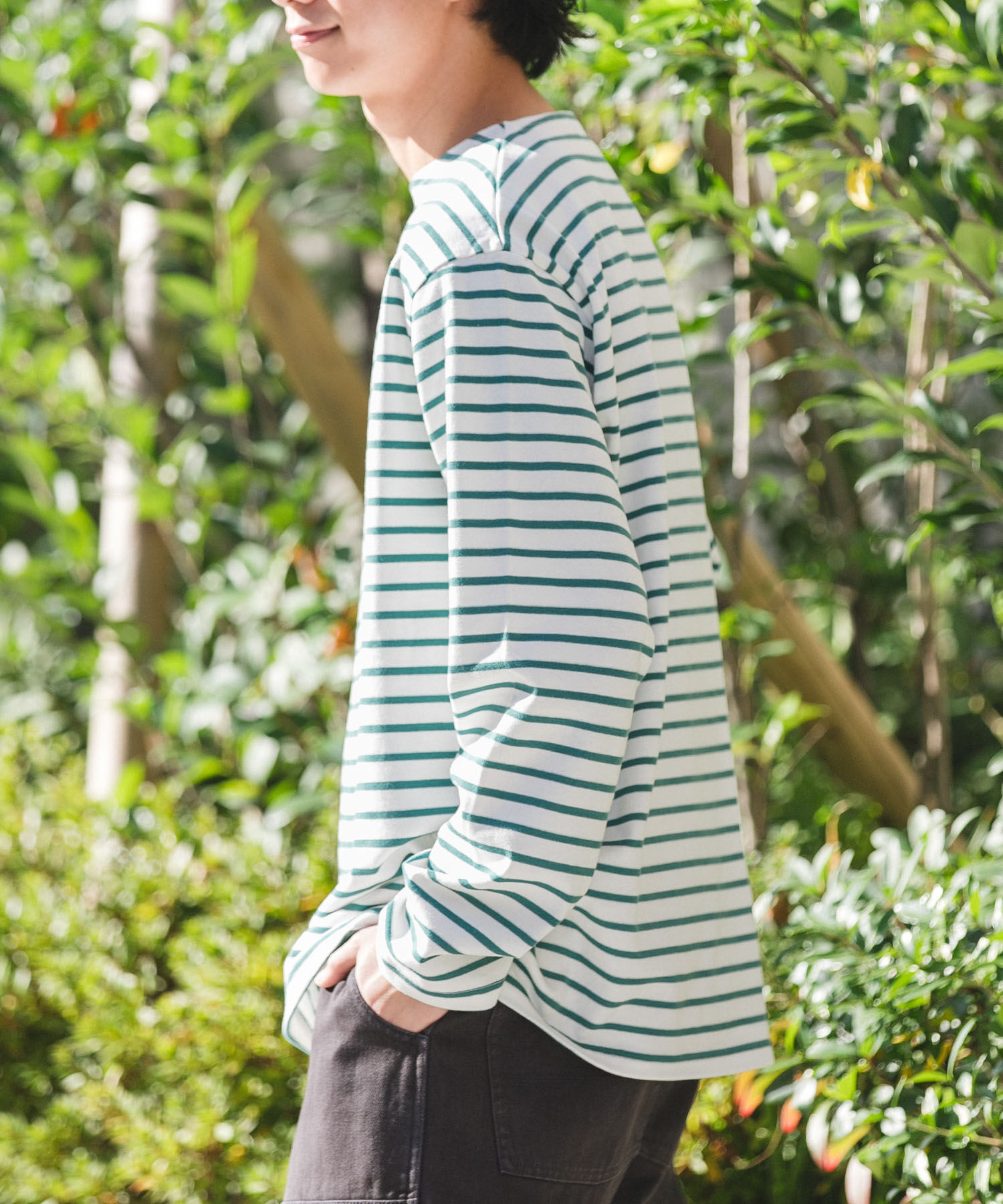 URBAN RESEARCH DOORS「FORK&SPOON　ボートネックボーダー」|Tシャツ・カットソー|