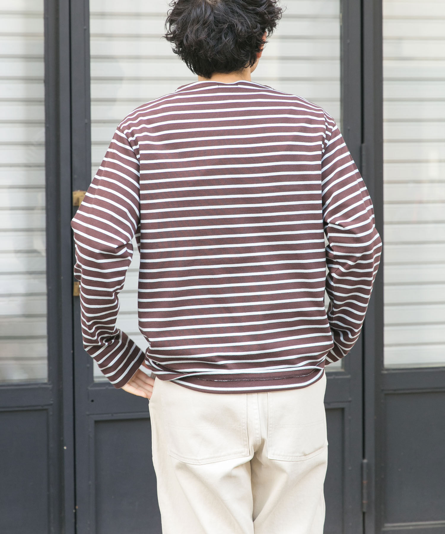 URBAN RESEARCH DOORS「FORK&SPOON　ボートネックボーダー」|Tシャツ・カットソー|