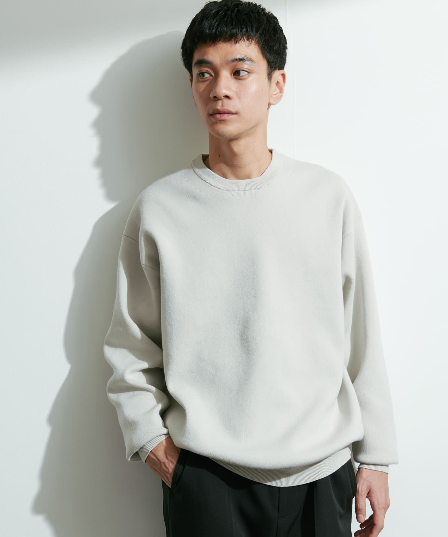 URBAN RESEARCH DOORS「『UR TECH Renew Knit』クルーネックプルオーバー」|ニット・セーター|