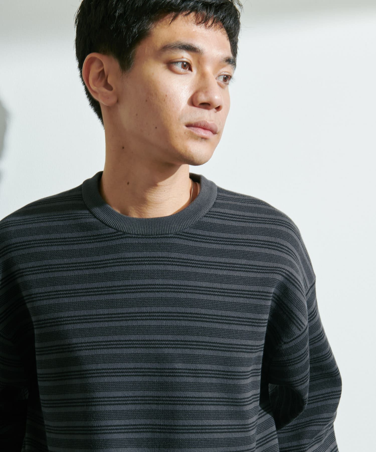 URBAN RESEARCH DOORS「『UR TECH Renew Knit』クルーネックプルオーバー」|ニット・セーター|