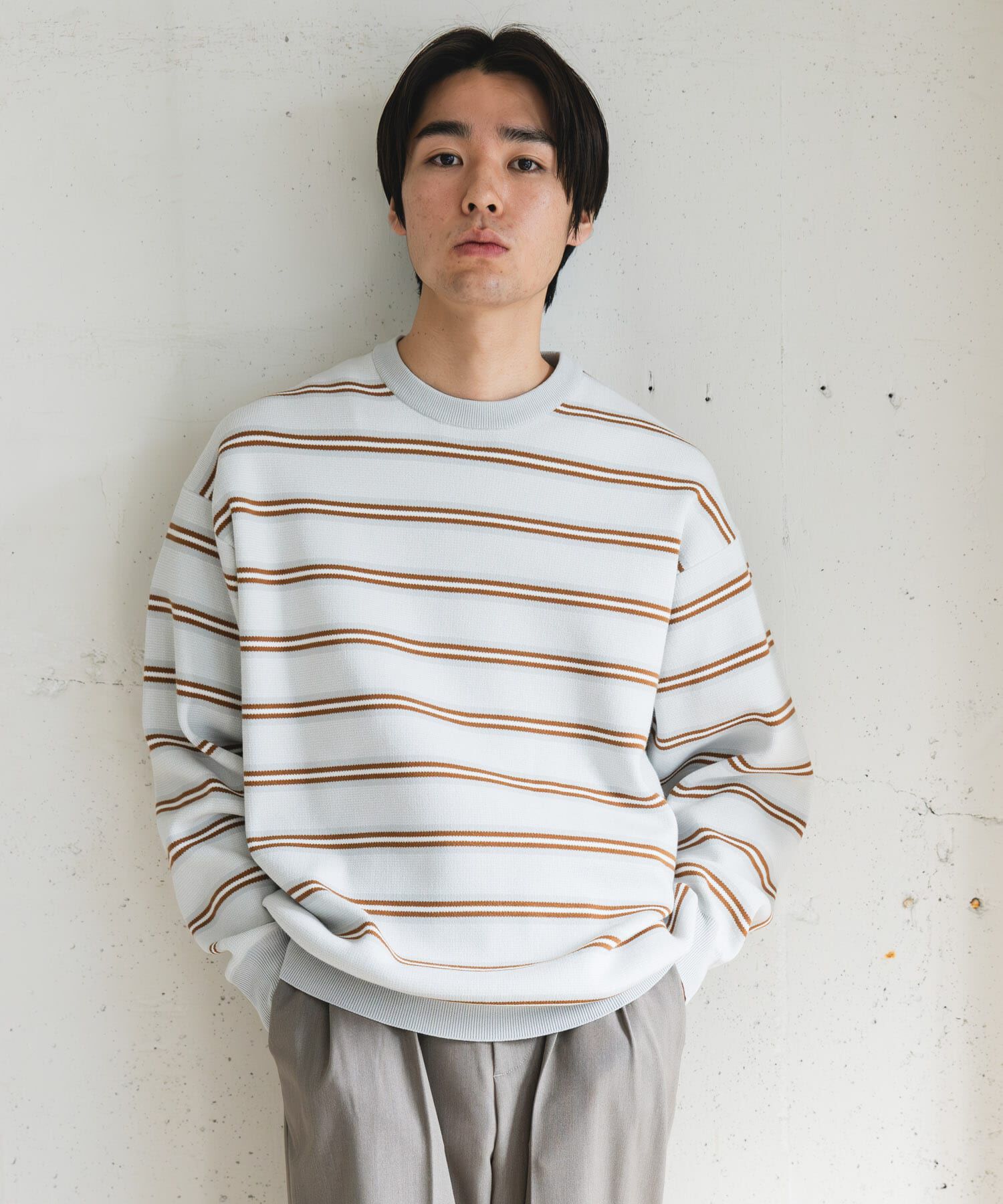 URBAN RESEARCH DOORS「『UR TECH Renew Knit』クルーネックプルオーバー」|ニット・セーター|