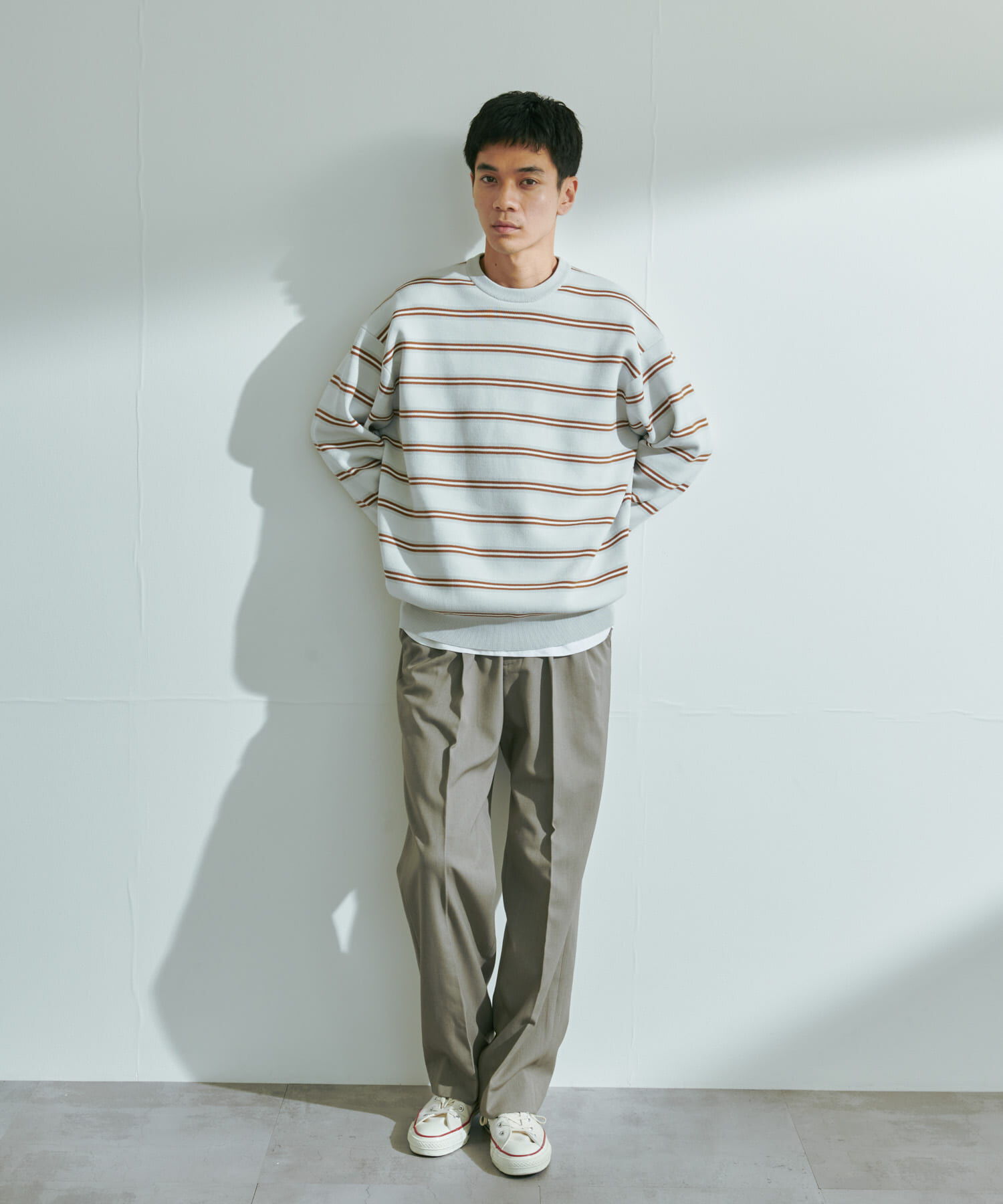 URBAN RESEARCH DOORS「『UR TECH Renew Knit』クルーネックプルオーバー」|ニット・セーター|