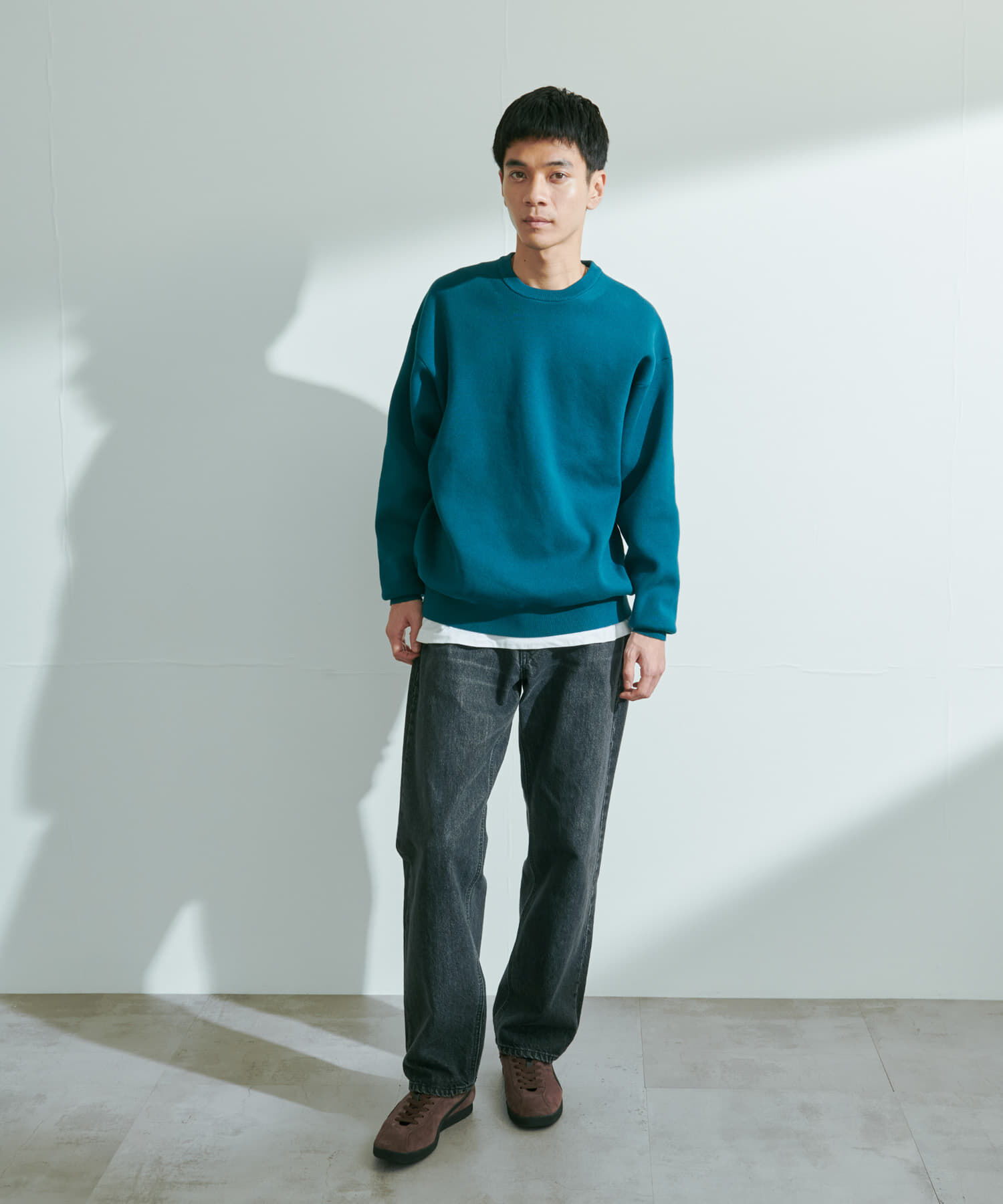 URBAN RESEARCH DOORS「『UR TECH Renew Knit』クルーネックプルオーバー」|ニット・セーター|