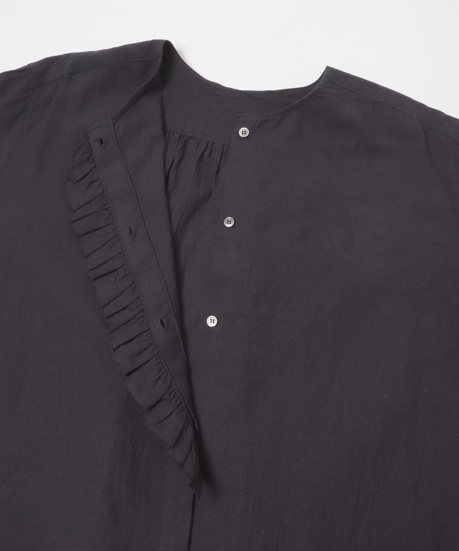 かぐれ「コットンリネンフリルブラウス」|シャツ・ブラウス|