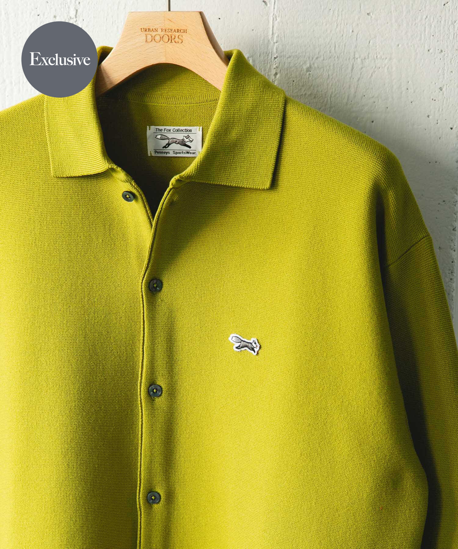 URBAN RESEARCH DOORS「『別注』PENNEYS&times;DOORS　THE FOX シャツカーディガン」|カーディガン|イエロー