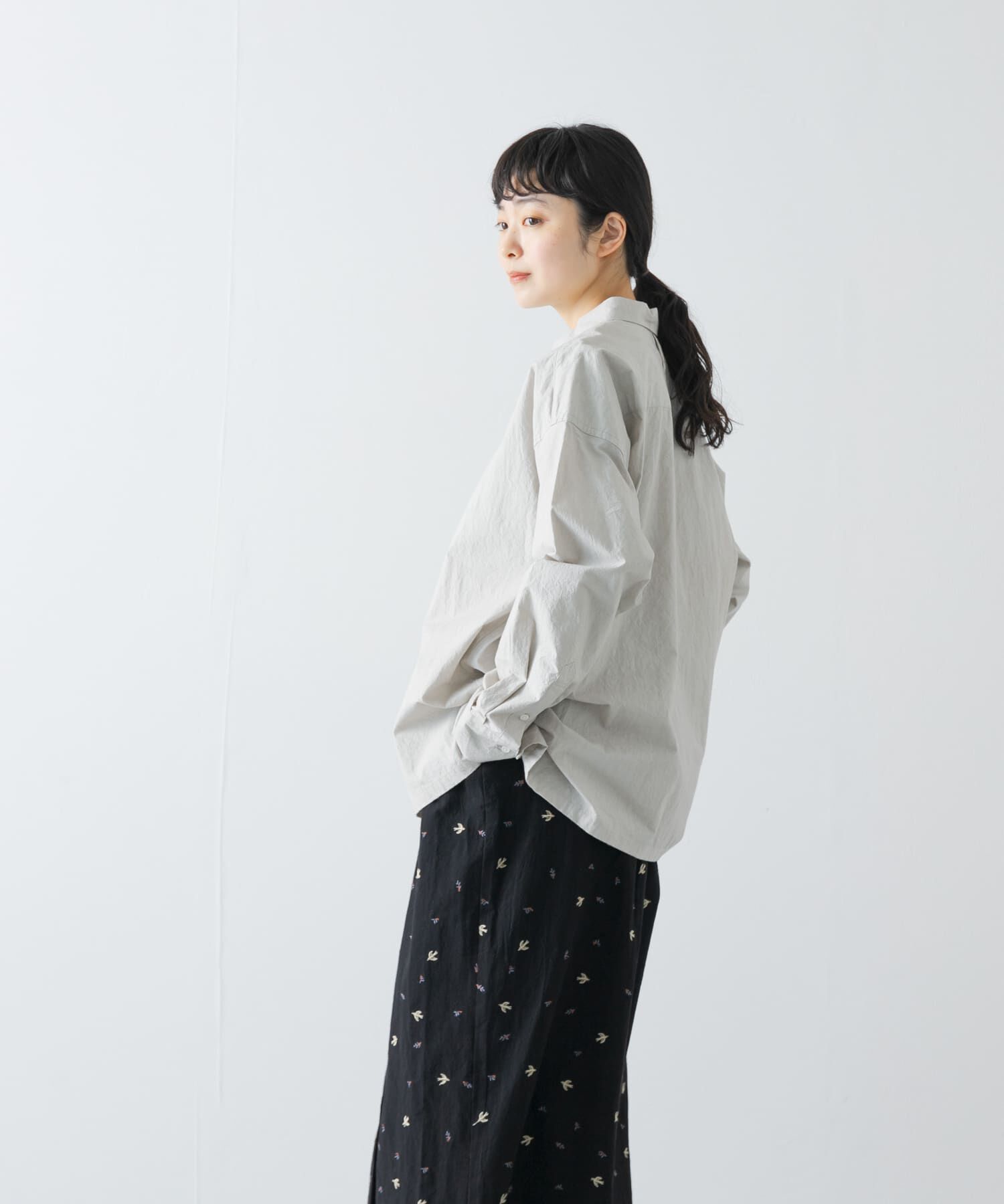 かぐれ「『ユニセックス』コットンレギュラーカラーボックスシャツ」|シャツ・ブラウス|