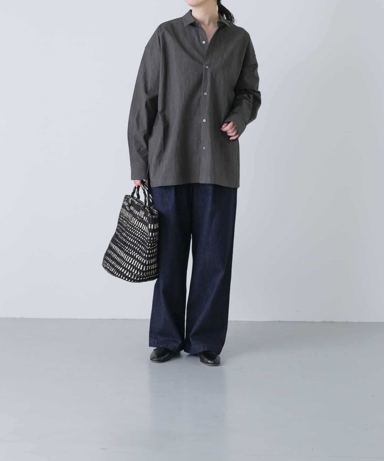 かぐれ「『ユニセックス』コットンレギュラーカラーボックスシャツ」|シャツ・ブラウス|