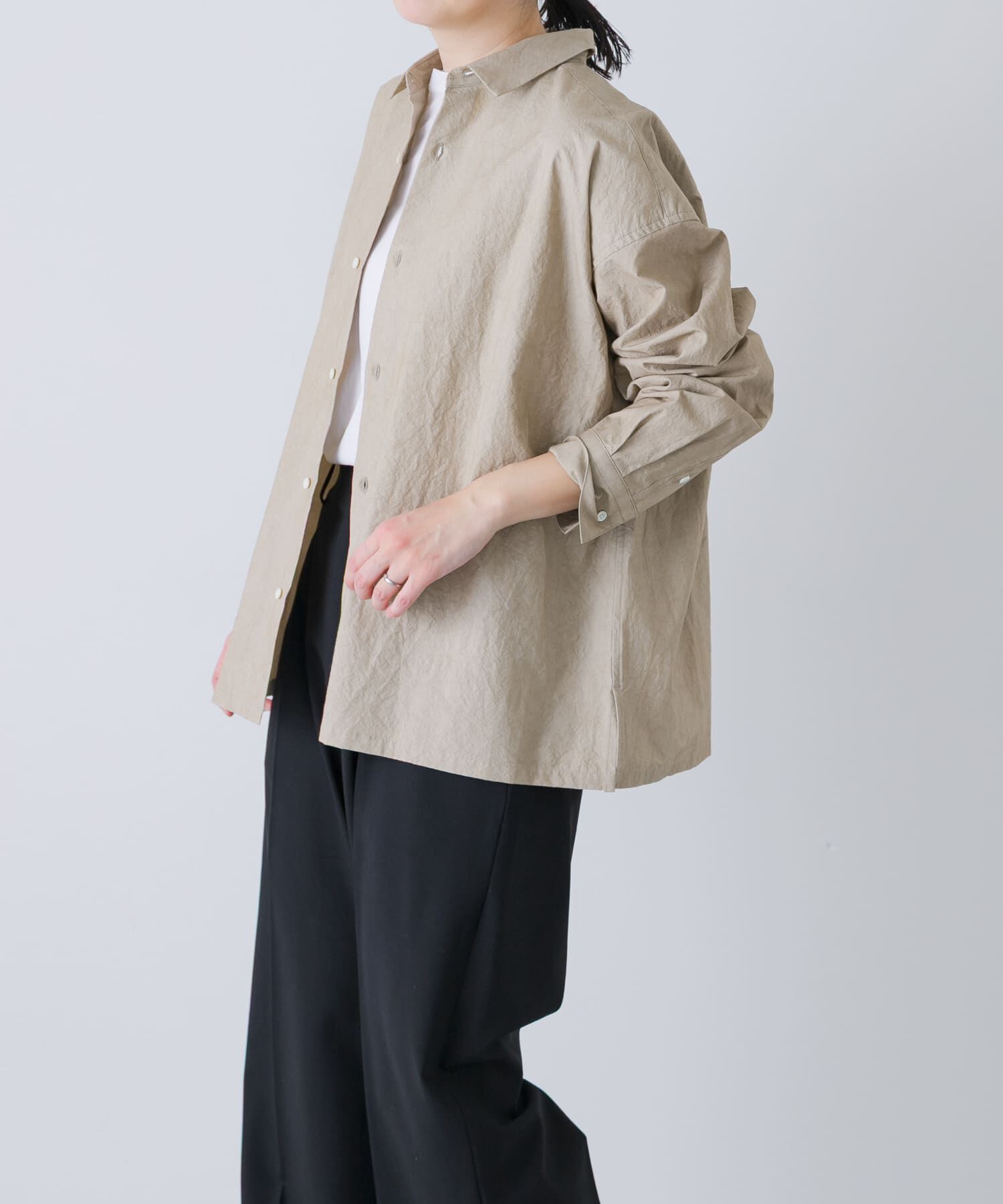 かぐれ「『ユニセックス』コットンレギュラーカラーボックスシャツ」|シャツ・ブラウス|