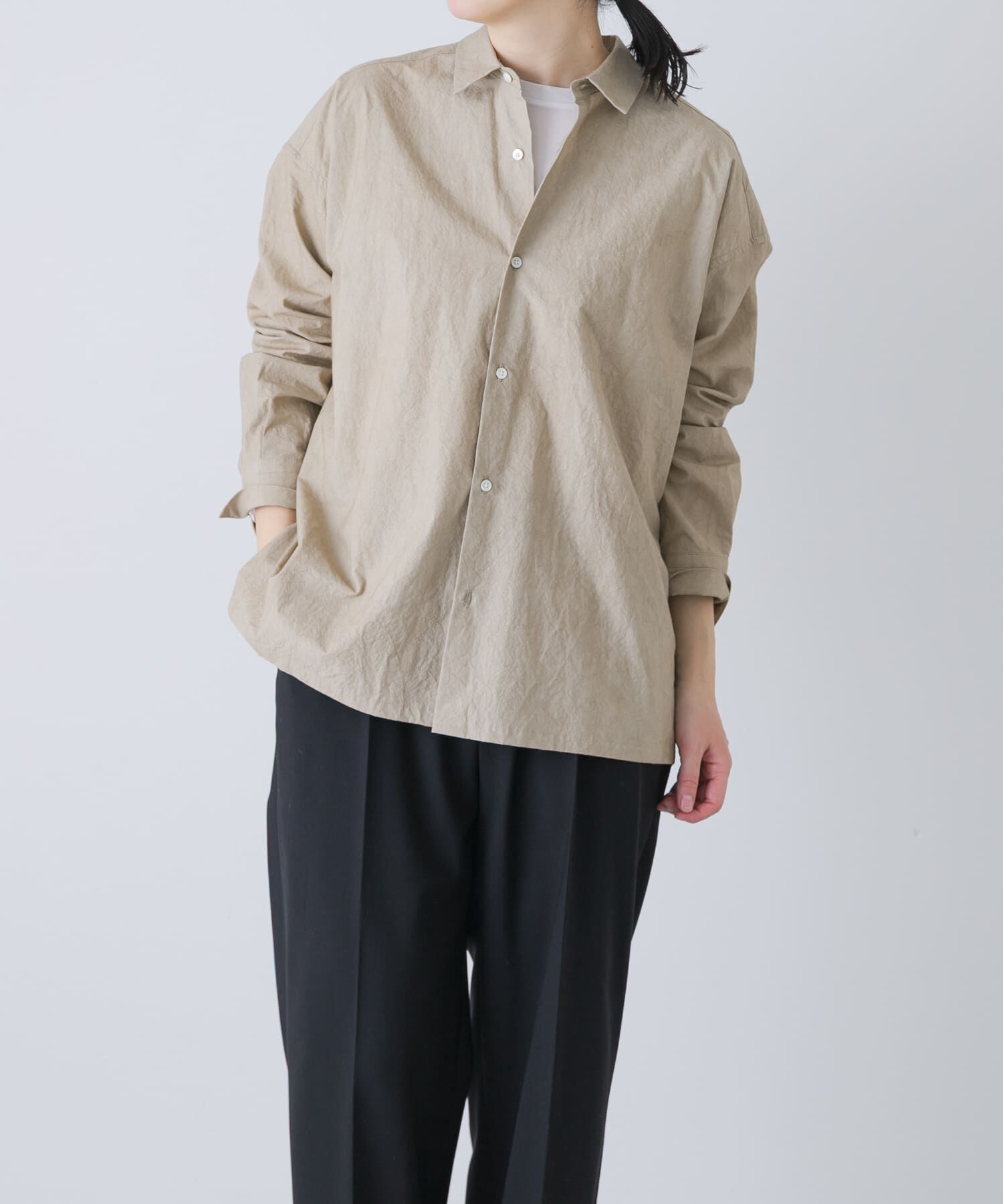 かぐれ「『ユニセックス』コットンレギュラーカラーボックスシャツ」|シャツ・ブラウス|