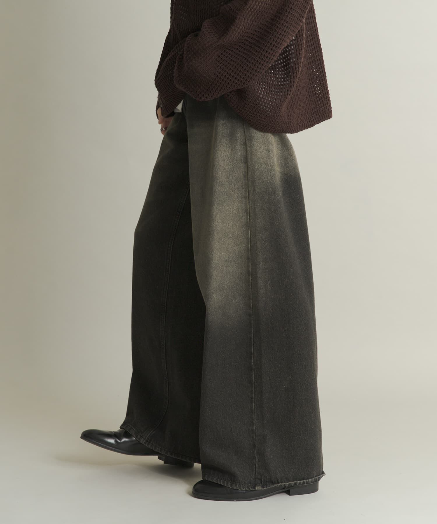 SENSE OF PLACE by URBAN RESEARCH「ヴィンテージライクデニムワイドパンツ」|デニム|