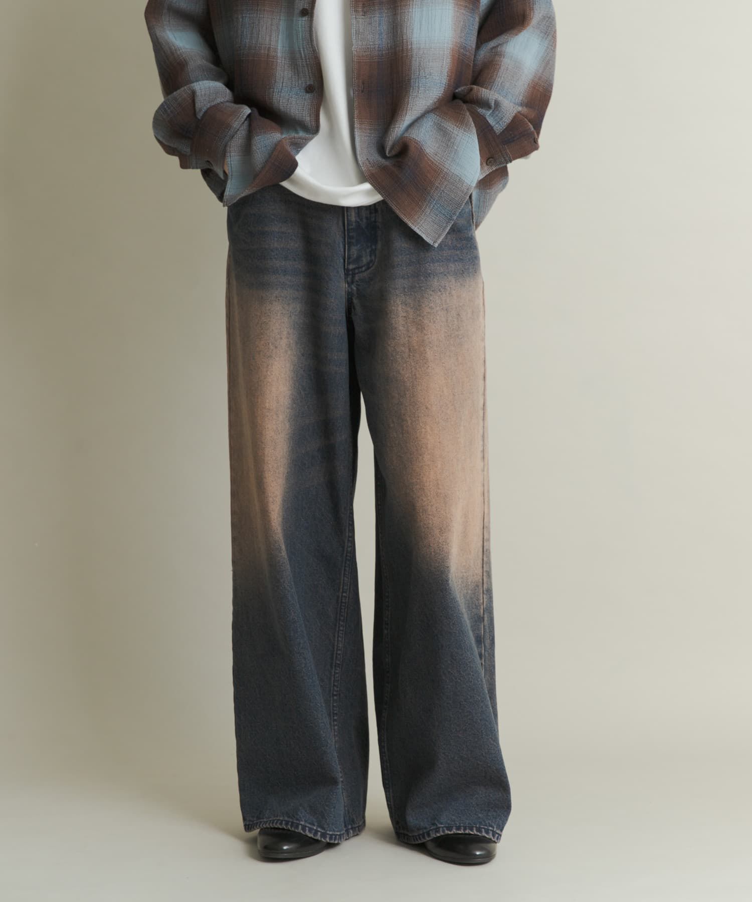 SENSE OF PLACE by URBAN RESEARCH「ヴィンテージライクデニムワイドパンツ」|デニム|