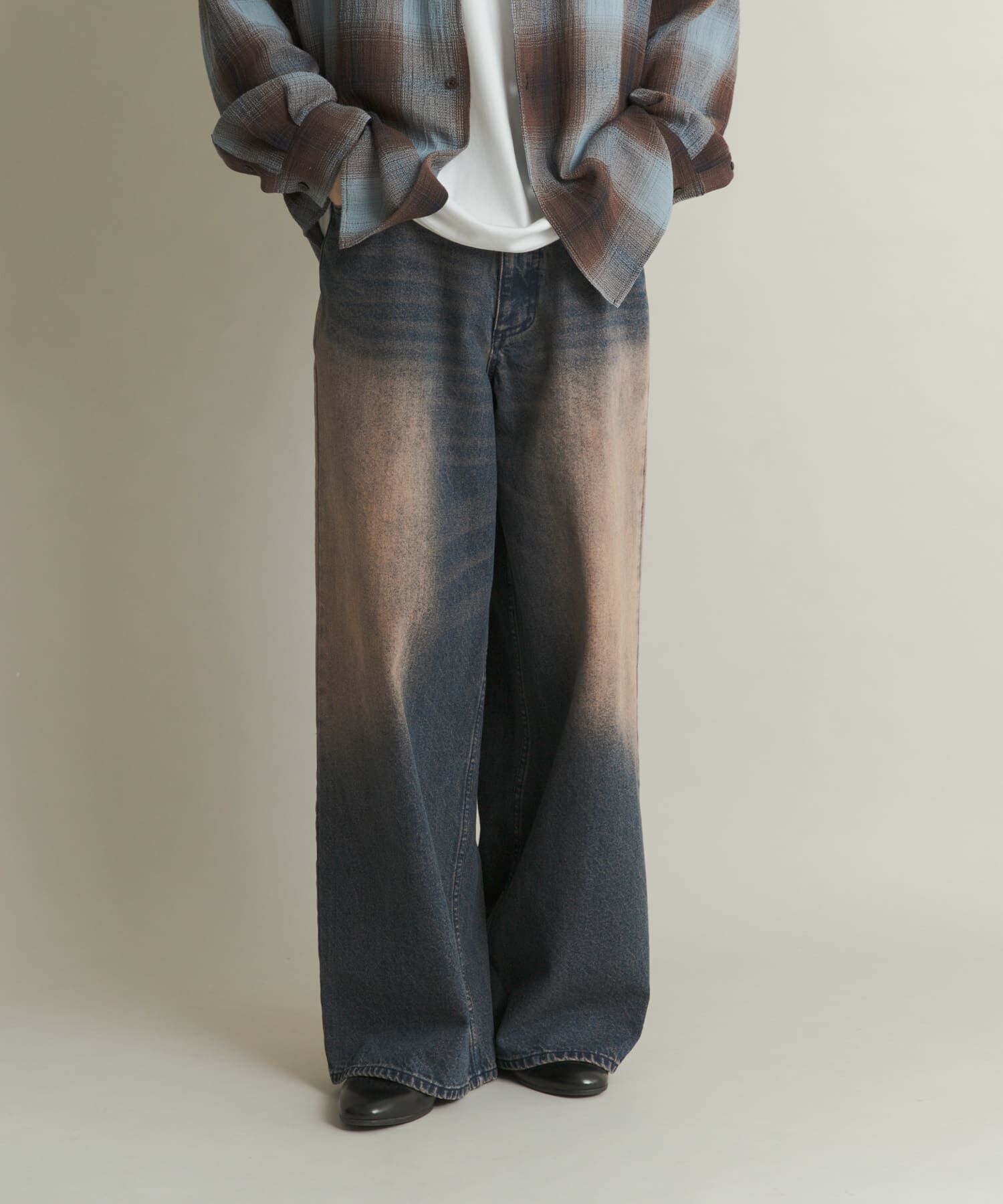 SENSE OF PLACE by URBAN RESEARCH「ヴィンテージライクデニムワイドパンツ」|デニム|