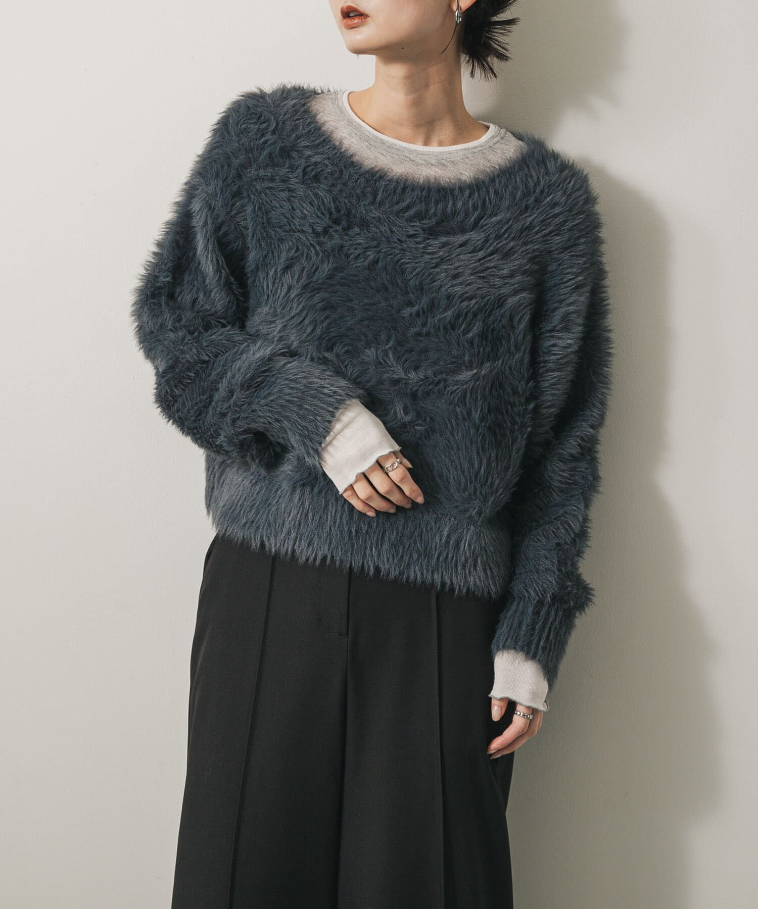 SENSE OF PLACE by URBAN RESEARCH「ミックスシャギーセーター」|ニット・セーター|