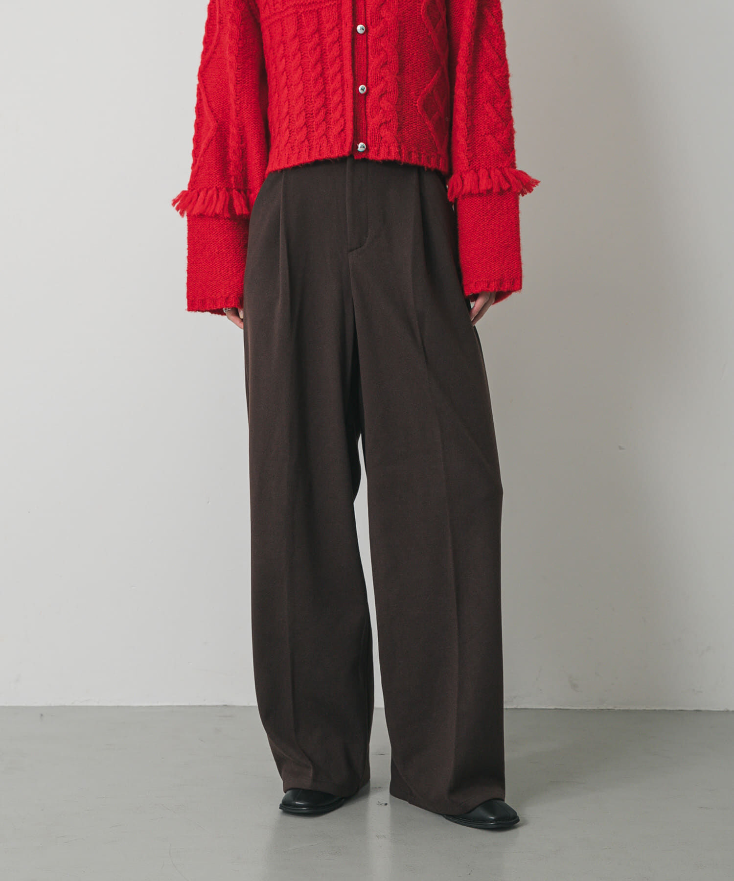 SENSE OF PLACE by URBAN RESEARCH「『BLACK, TALLサイズ/WEB限定』ジャージーストレートスラックス」|その他|