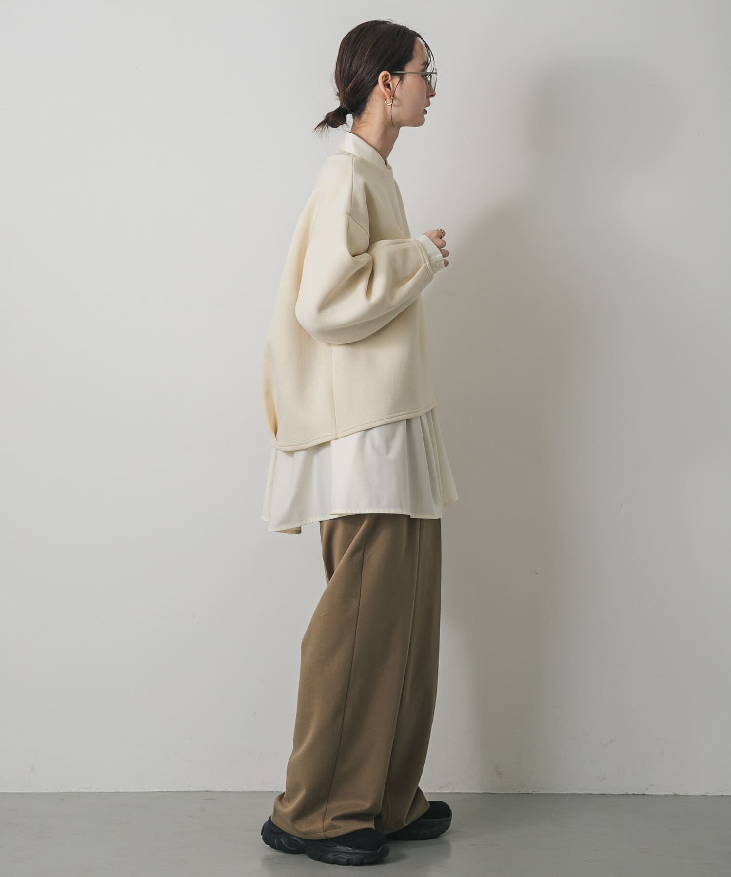 SENSE OF PLACE by URBAN RESEARCH「『BLACK, TALLサイズ/WEB限定』ジャージーストレートスラックス」|その他|