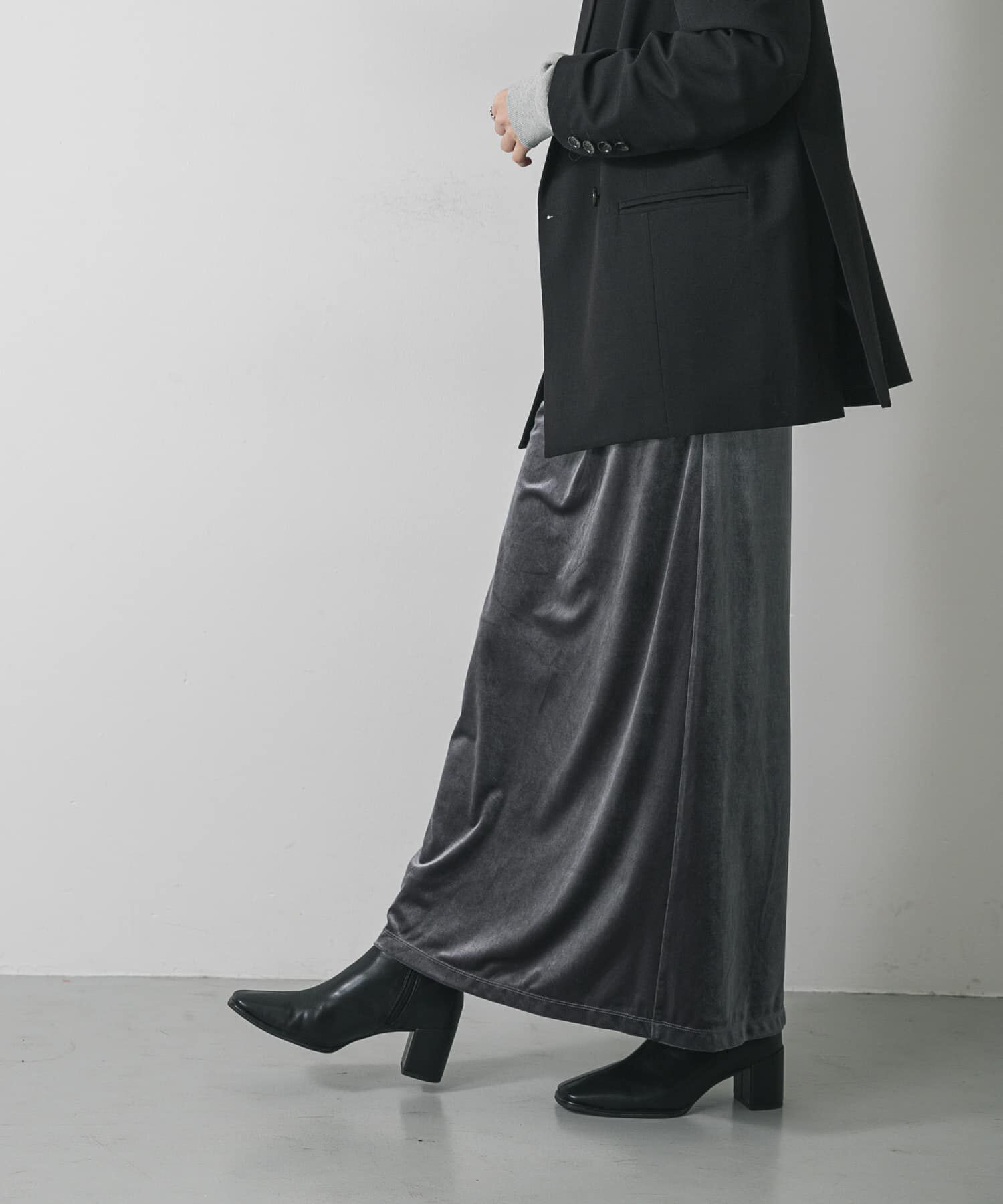 SENSE OF PLACE by URBAN RESEARCH「『TALLサイズ/WEB限定』ベロアナロースカート」|スカート|