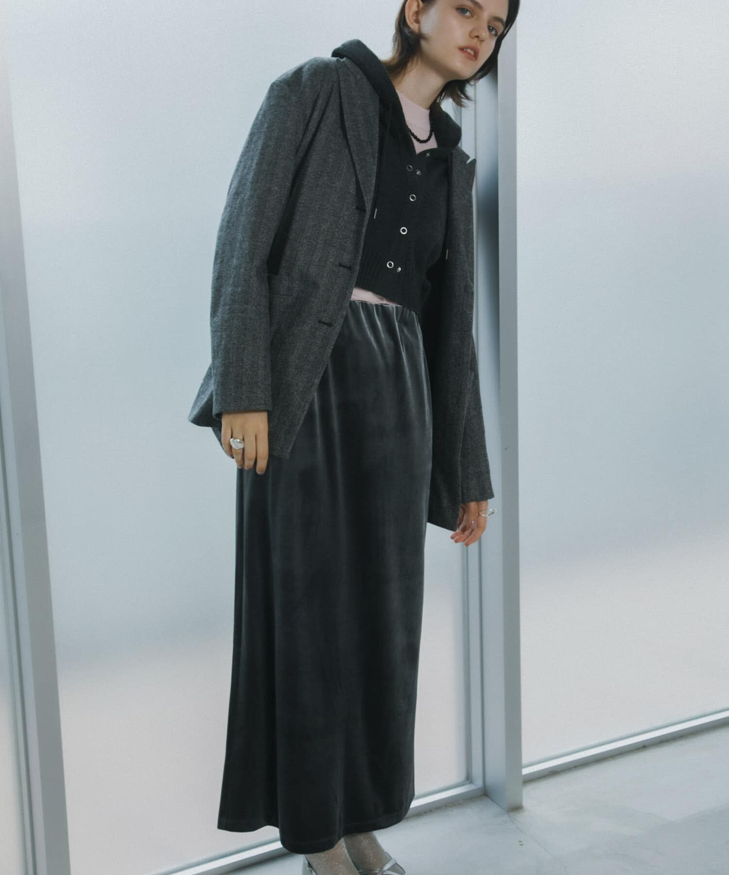 SENSE OF PLACE by URBAN RESEARCH「『TALLサイズ/WEB限定』ベロアナロースカート」|スカート|