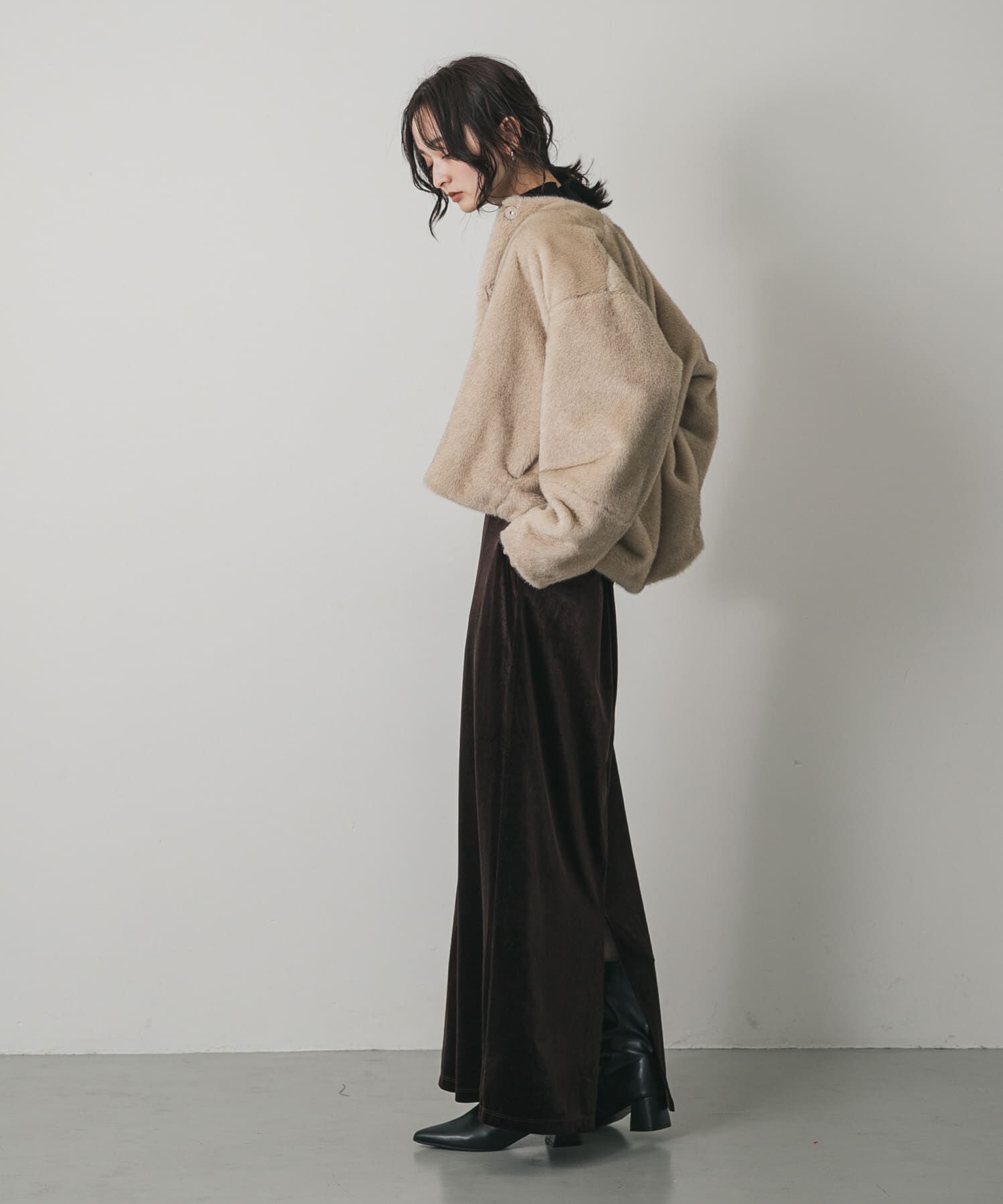 SENSE OF PLACE by URBAN RESEARCH「『TALLサイズ/WEB限定』ベロアナロースカート」|スカート|
