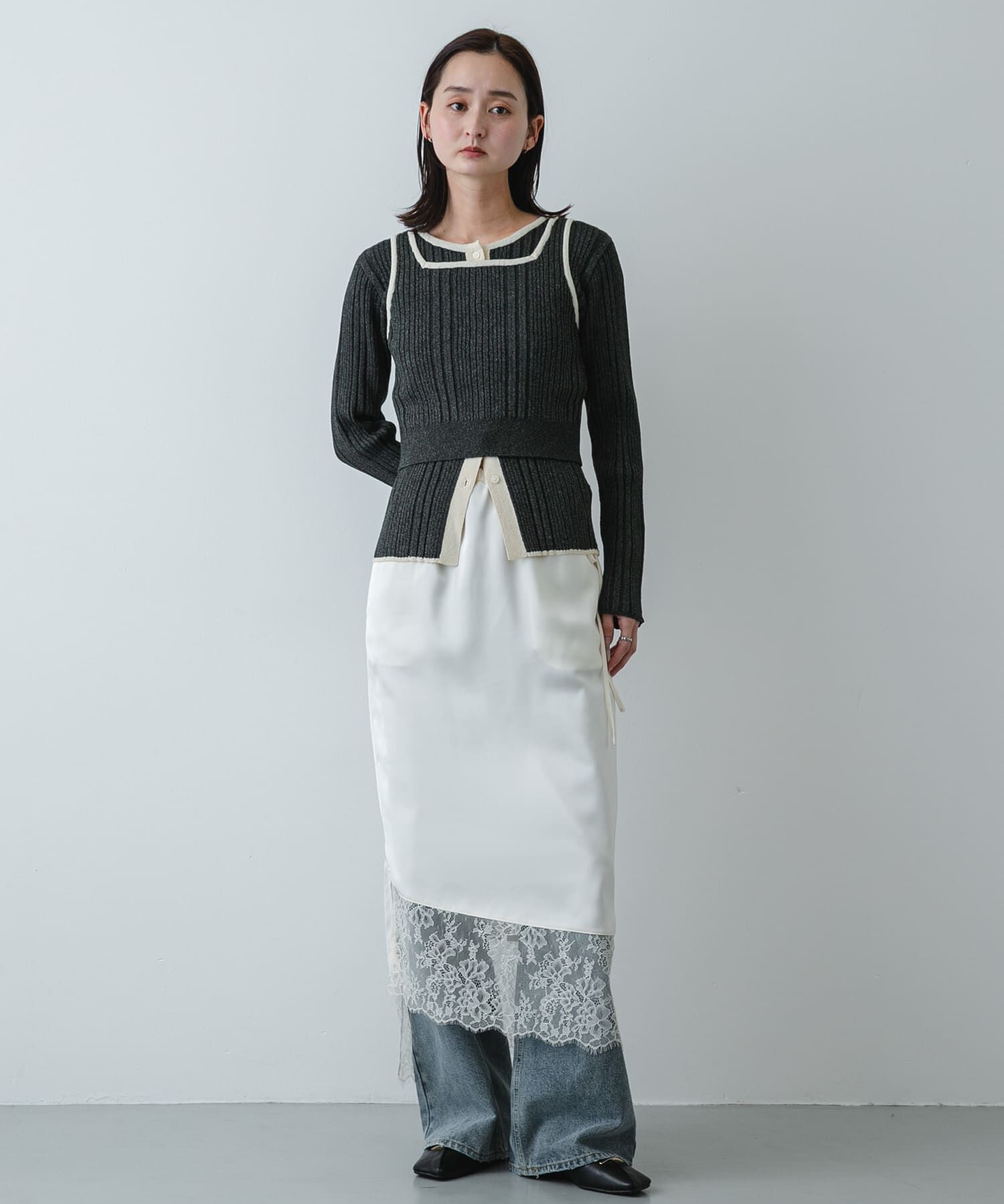 SENSE OF PLACE by URBAN RESEARCH「『洗濯可』2WAYニットアンサンブル」|ニット・セーター|