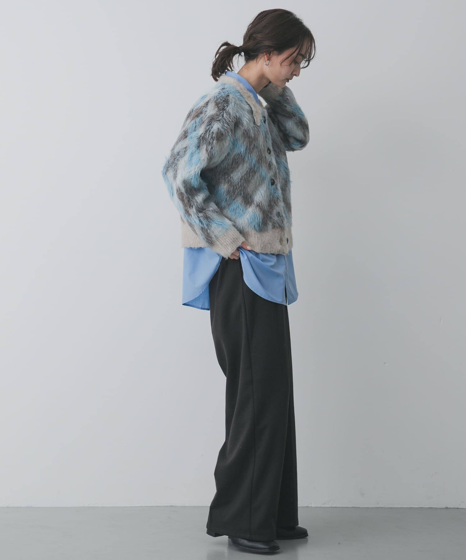 SENSE OF PLACE by URBAN RESEARCH「『洗濯可』エリツキチェックカーディガン」|カーディガン|