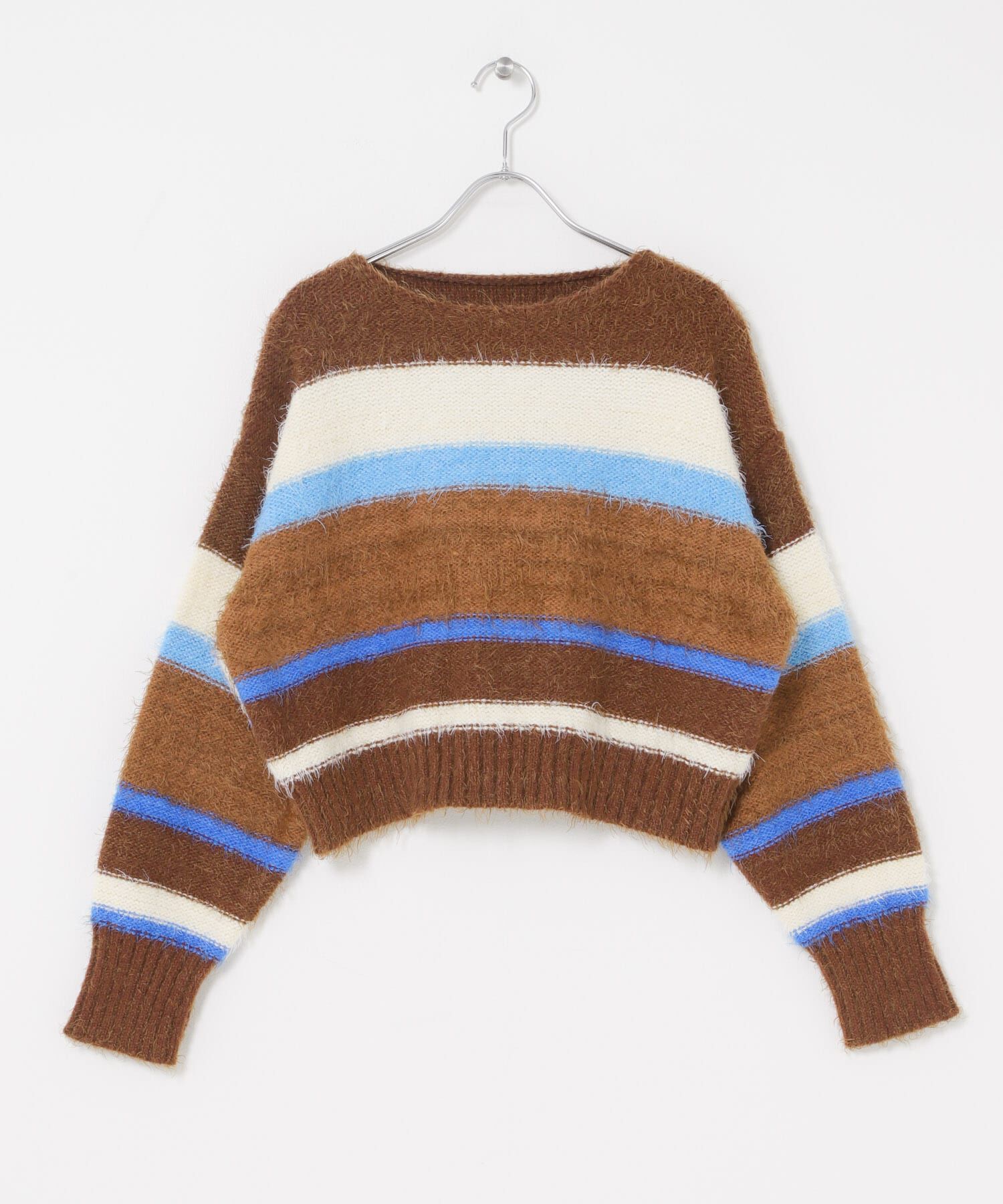 SENSE OF PLACE by URBAN RESEARCH「『洗濯可』シャギーハイショクボーダーニット」|ニット・セーター|