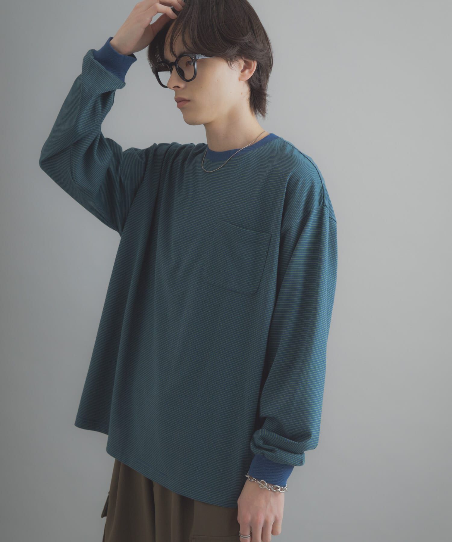 SENSE OF PLACE by URBAN RESEARCH「ピンボーダーロングスリーブTシャツ」|Tシャツ・カットソー|