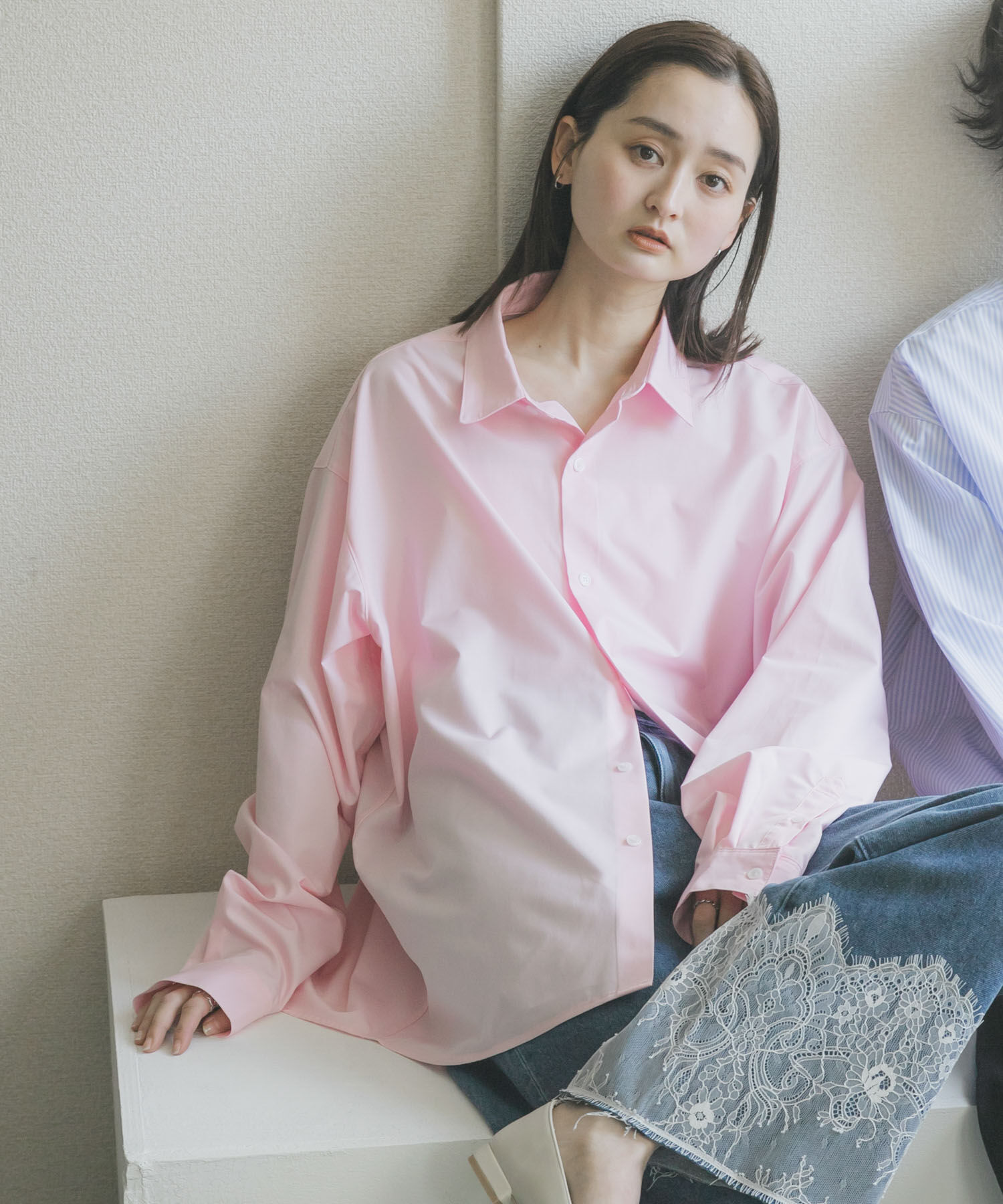 SENSE OF PLACE by URBAN RESEARCH「『ﾕﾆｾｯｸｽ』『ｲｰｼﾞｰｹｱ/速乾/接触冷感』ｺﾝﾌｫｰﾄﾚｷﾞ  」|シャツ・ブラウス|ピンク