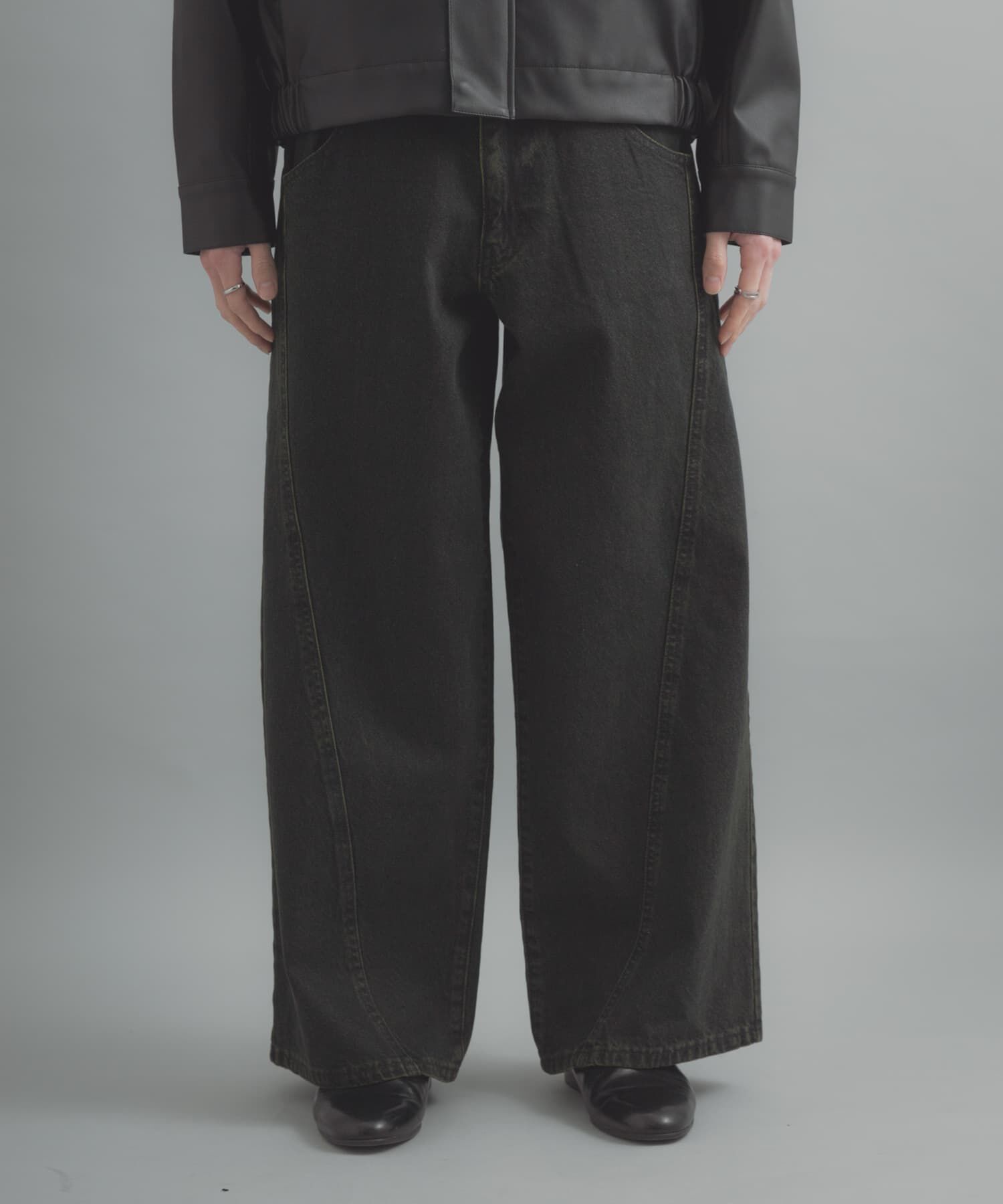 SENSE OF PLACE by URBAN RESEARCH「『ユニセックス』ケミカルバギーワイドデニムパンツ」|デニム|