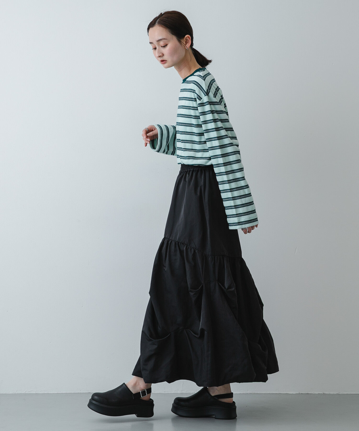 SENSE OF PLACE by URBAN RESEARCH「ベロアボーダーTシャツ」|Tシャツ・カットソー|