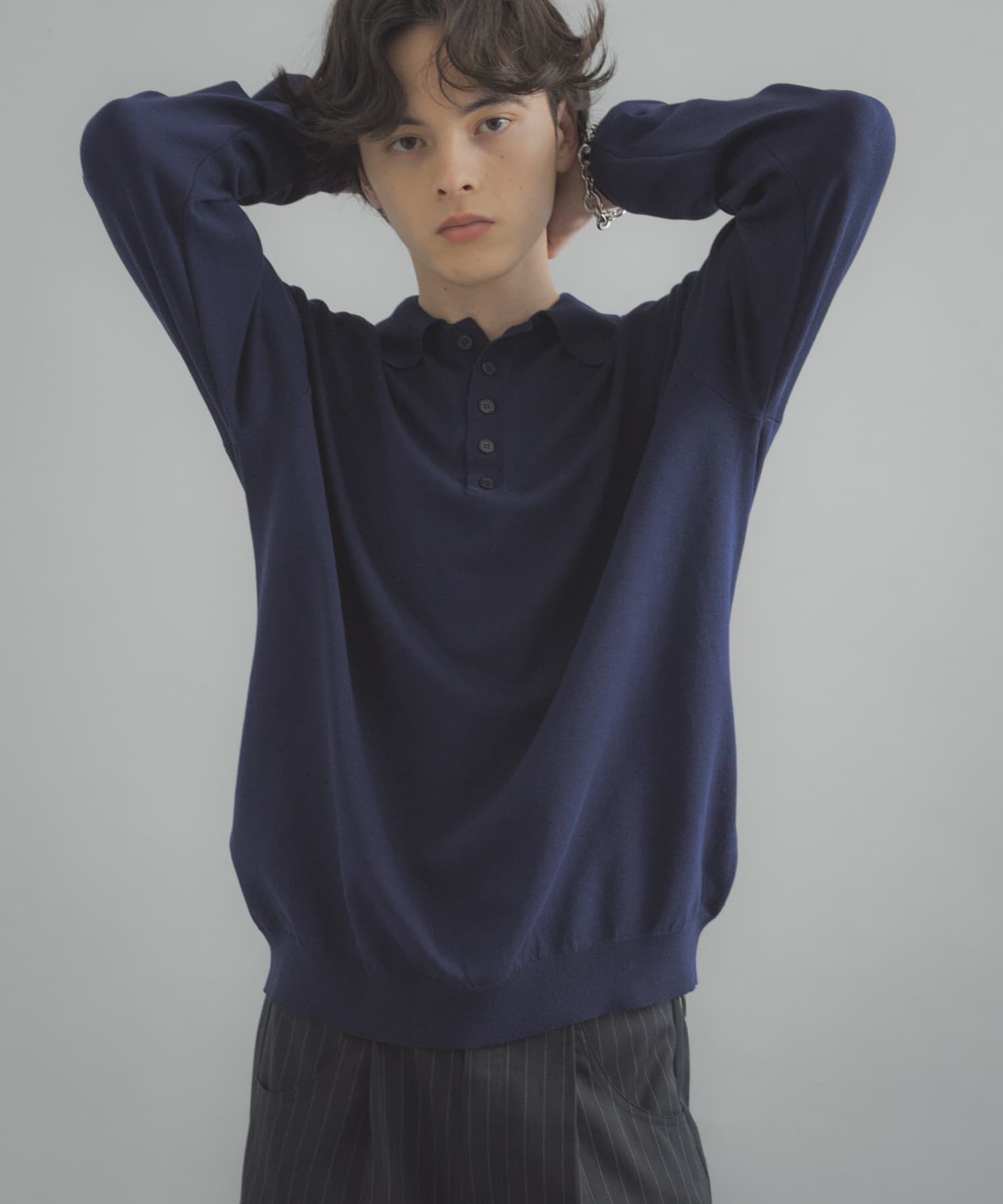 SENSE OF PLACE by URBAN RESEARCH「『洗濯可/防花粉』SKIN Proofニットポロシャツ」|ニット・セーター|