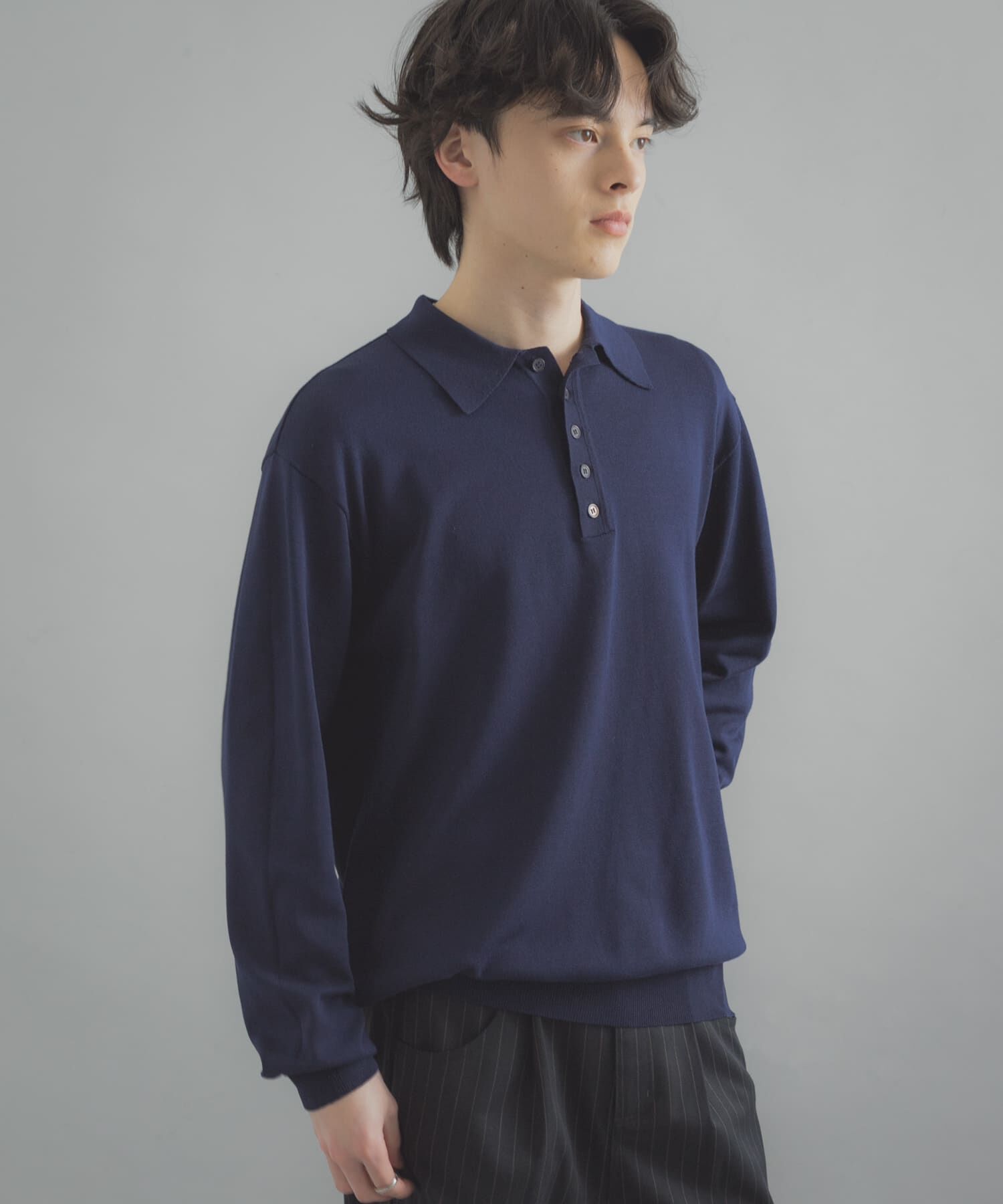 SENSE OF PLACE by URBAN RESEARCH「『洗濯可/防花粉』SKIN Proofニットポロシャツ」|ニット・セーター|