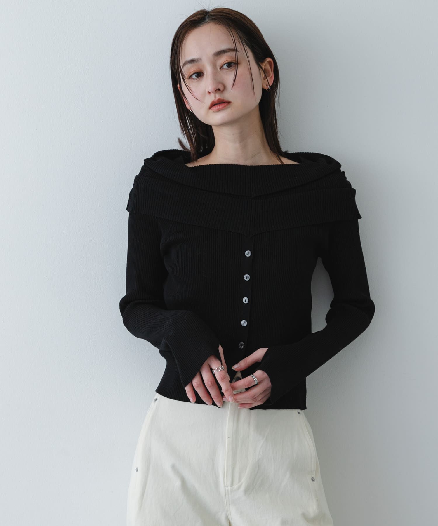 SENSE OF PLACE by URBAN RESEARCH「『洗濯可/防花粉』SKINProofオフショルセーター」|ニット・セーター|