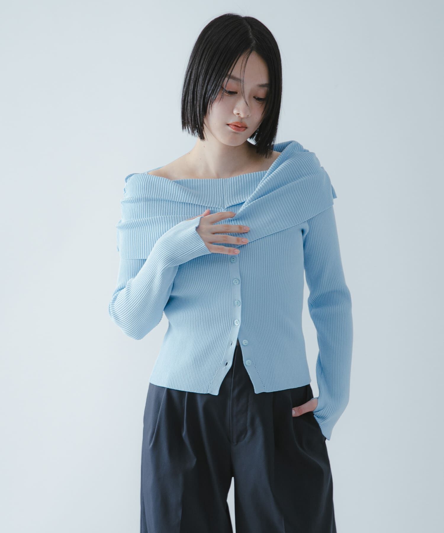 SENSE OF PLACE by URBAN RESEARCH「『洗濯可/防花粉』SKINProofオフショルセーター」|ニット・セーター|