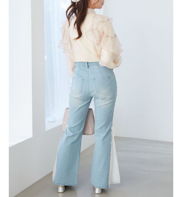  「襟付きエアリーフリルブラウス」|シャツ・ブラウス|