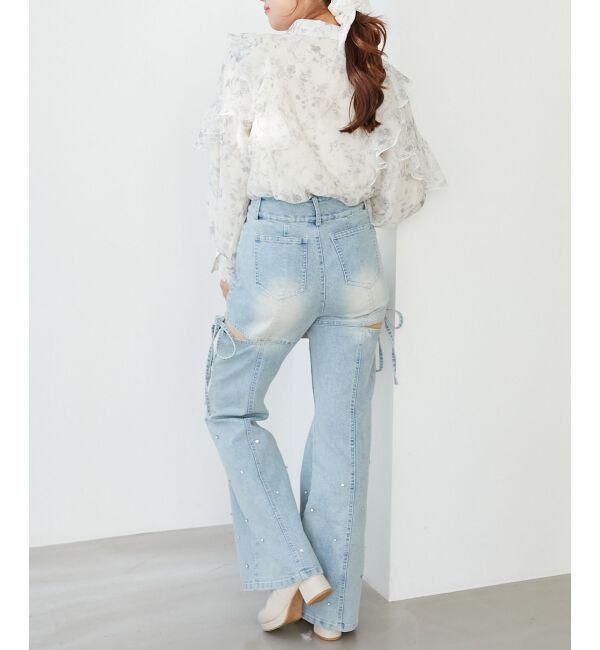  「襟付きエアリーフリルブラウス」|シャツ・ブラウス|