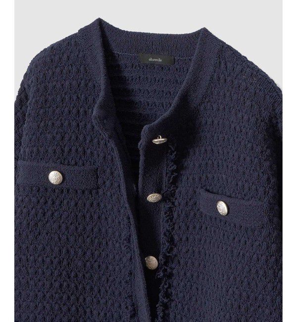 allureville「ニットツィードジャケット」|ニット・セーター|