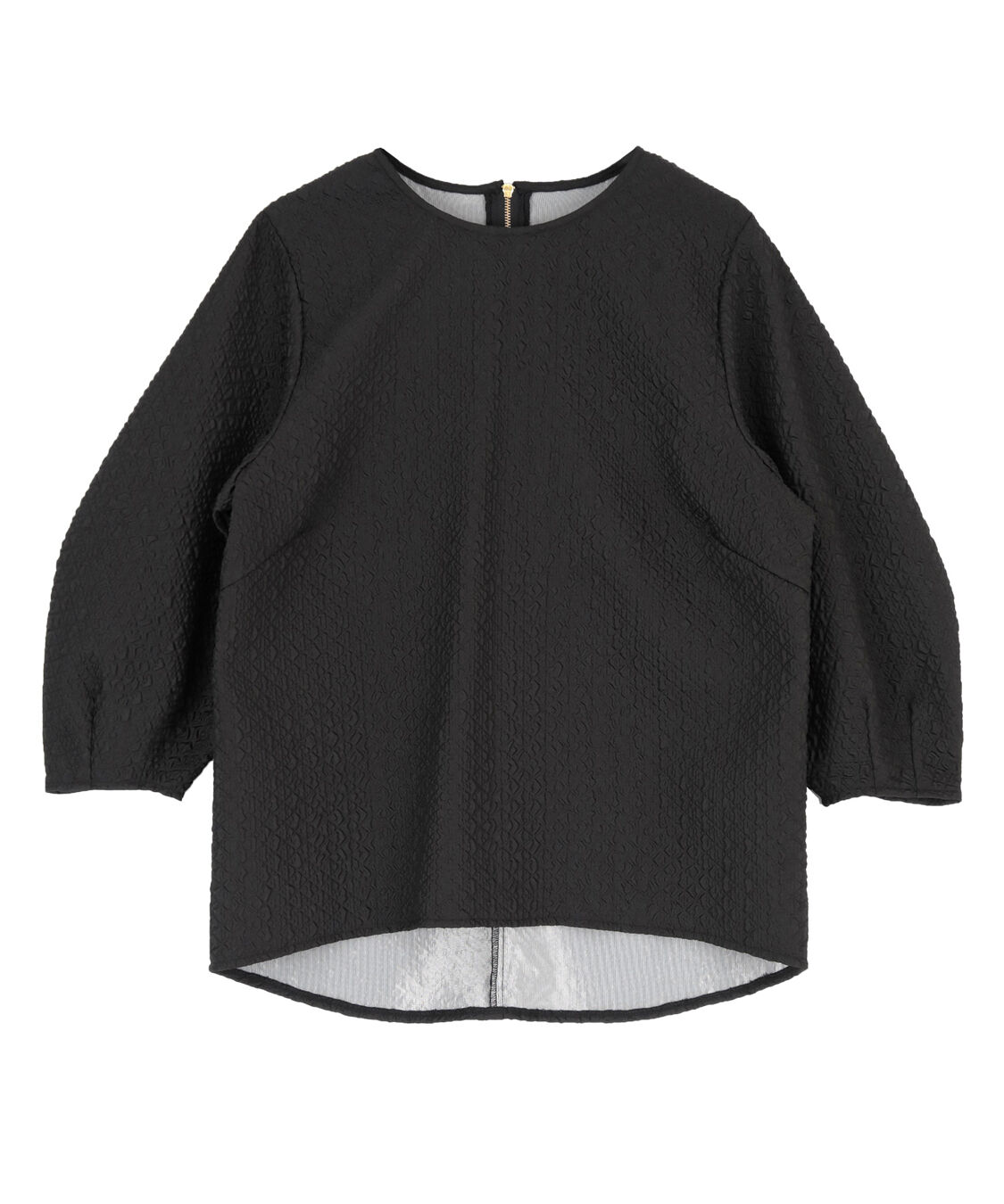 ur's「ふくれジャガードコクーンスリーブトップス」|Tシャツ・カットソー|ブラック