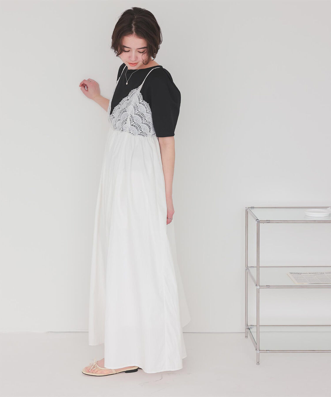 titivate「フォルムスリーブ5分袖カットソー」|Tシャツ・カットソー|