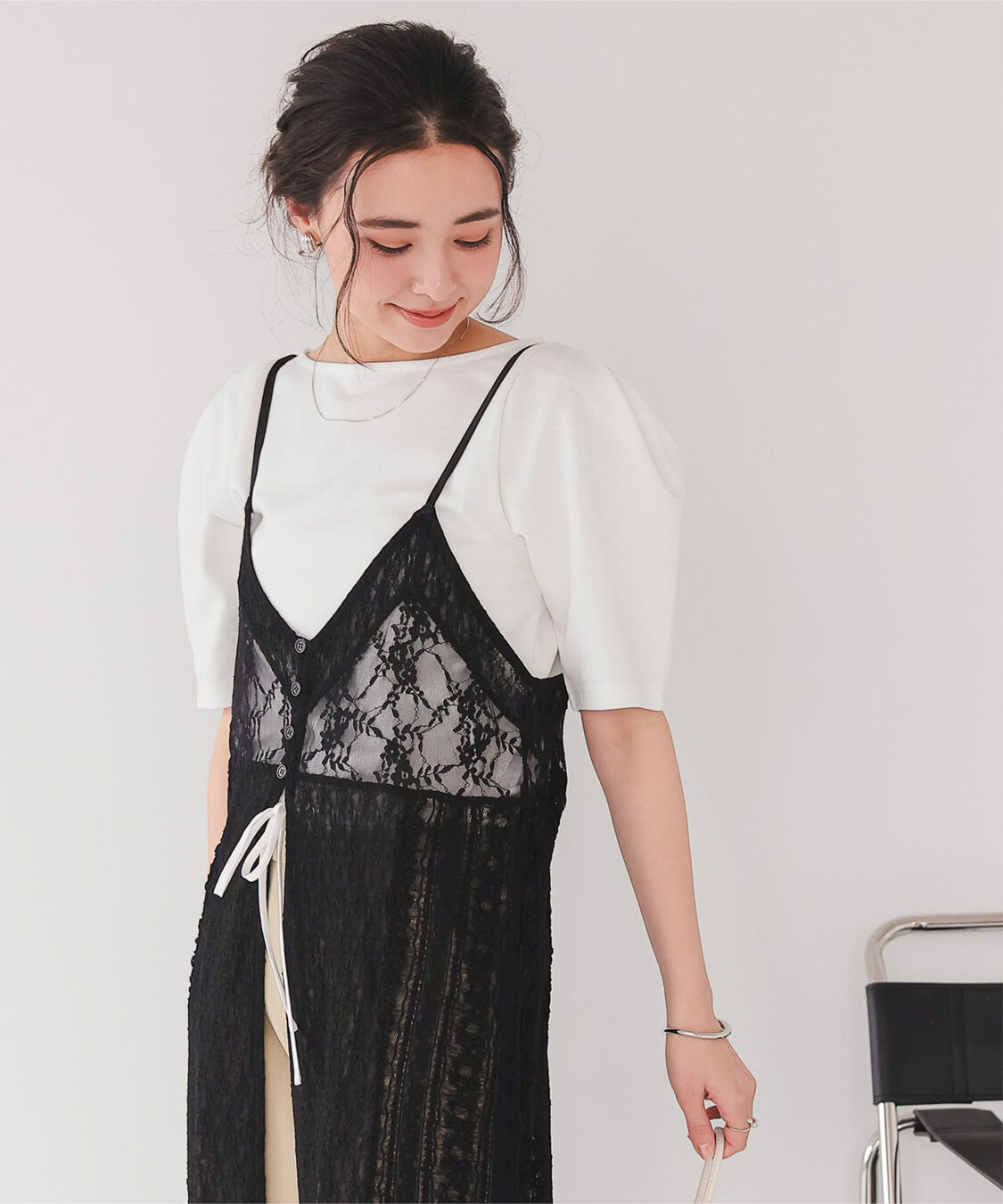 titivate「フォルムスリーブ5分袖カットソー」|Tシャツ・カットソー|