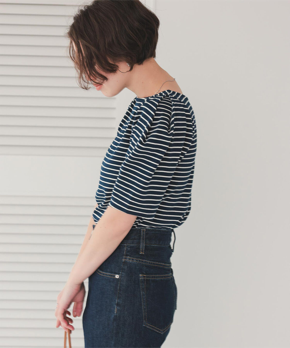 titivate「フォルムスリーブ5分袖カットソー」|Tシャツ・カットソー|