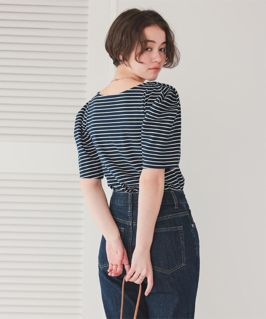 titivate「フォルムスリーブ5分袖カットソー」|Tシャツ・カットソー|