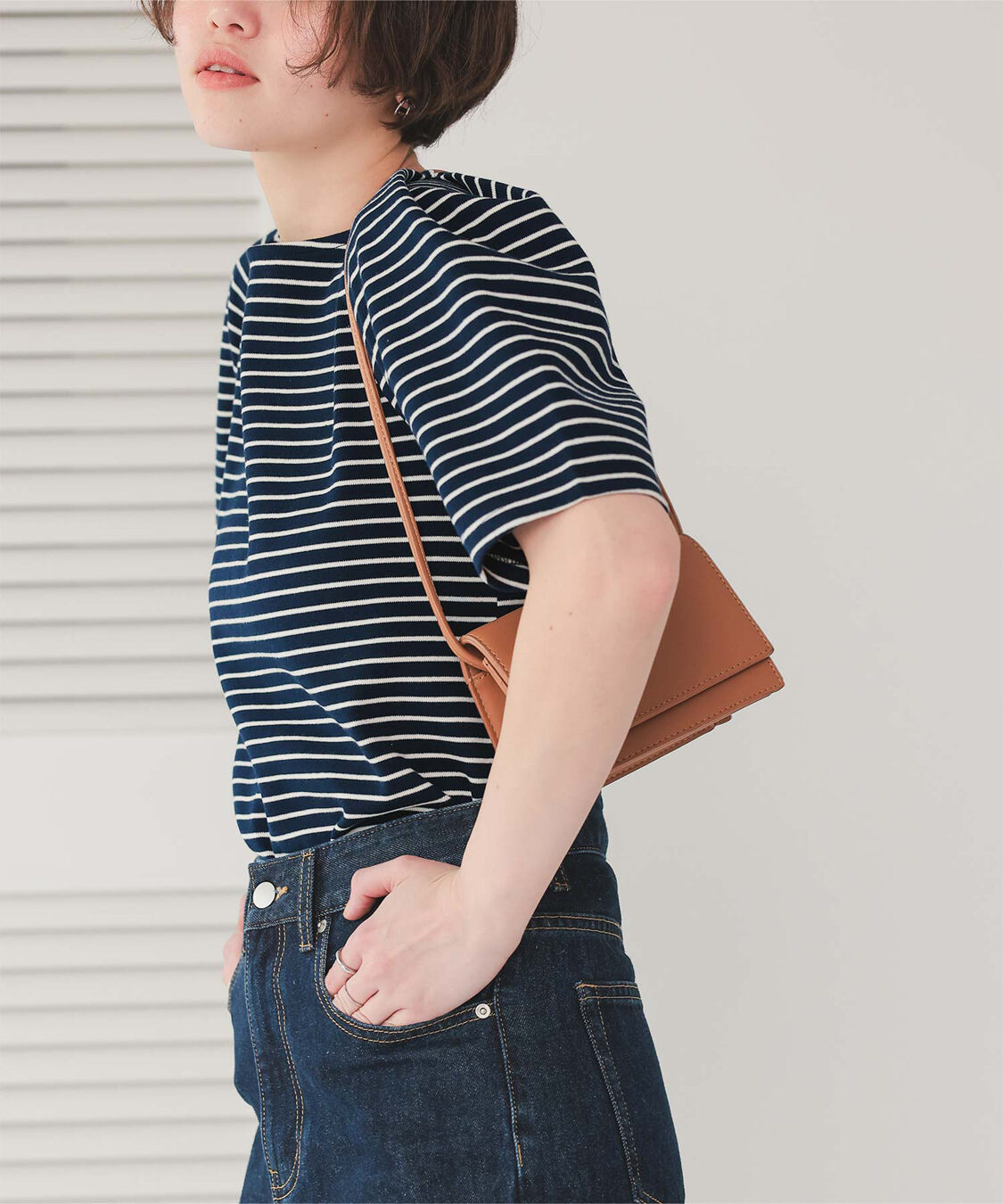 titivate「フォルムスリーブ5分袖カットソー」|Tシャツ・カットソー|