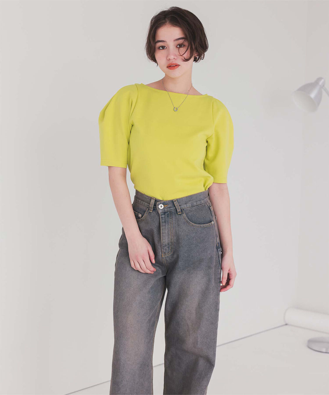 titivate「フォルムスリーブ5分袖カットソー」|Tシャツ・カットソー|