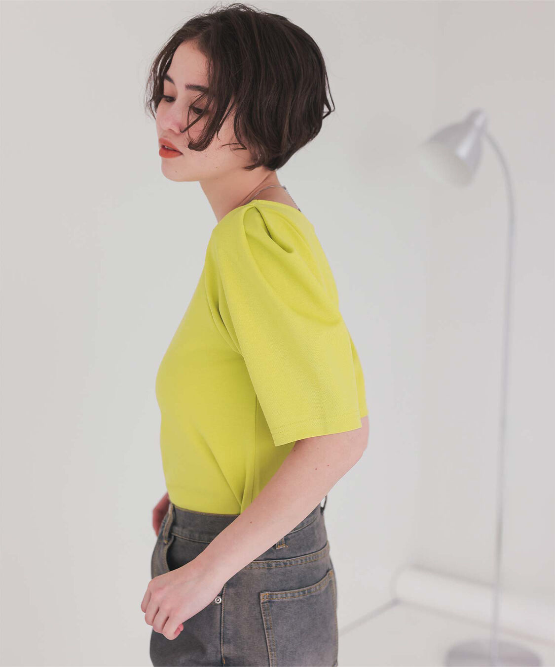 titivate「フォルムスリーブ5分袖カットソー」|Tシャツ・カットソー|