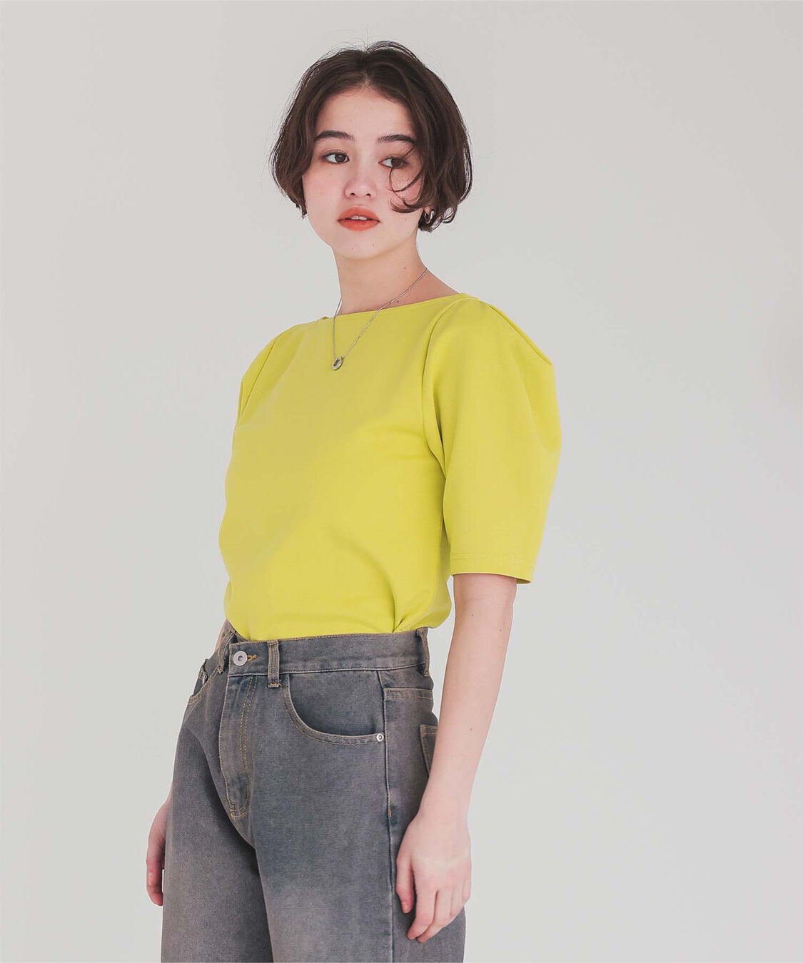 titivate「フォルムスリーブ5分袖カットソー」|Tシャツ・カットソー|